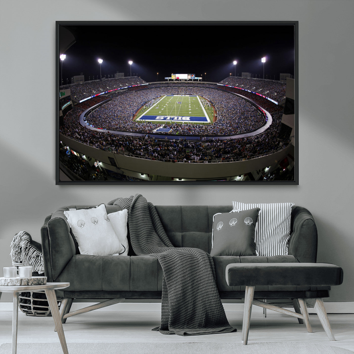 MGV-FC-36X24 - Buffalo Bills NFL Football Team Print - Buffalo Highmark Stadium Wall Art Canvas Print