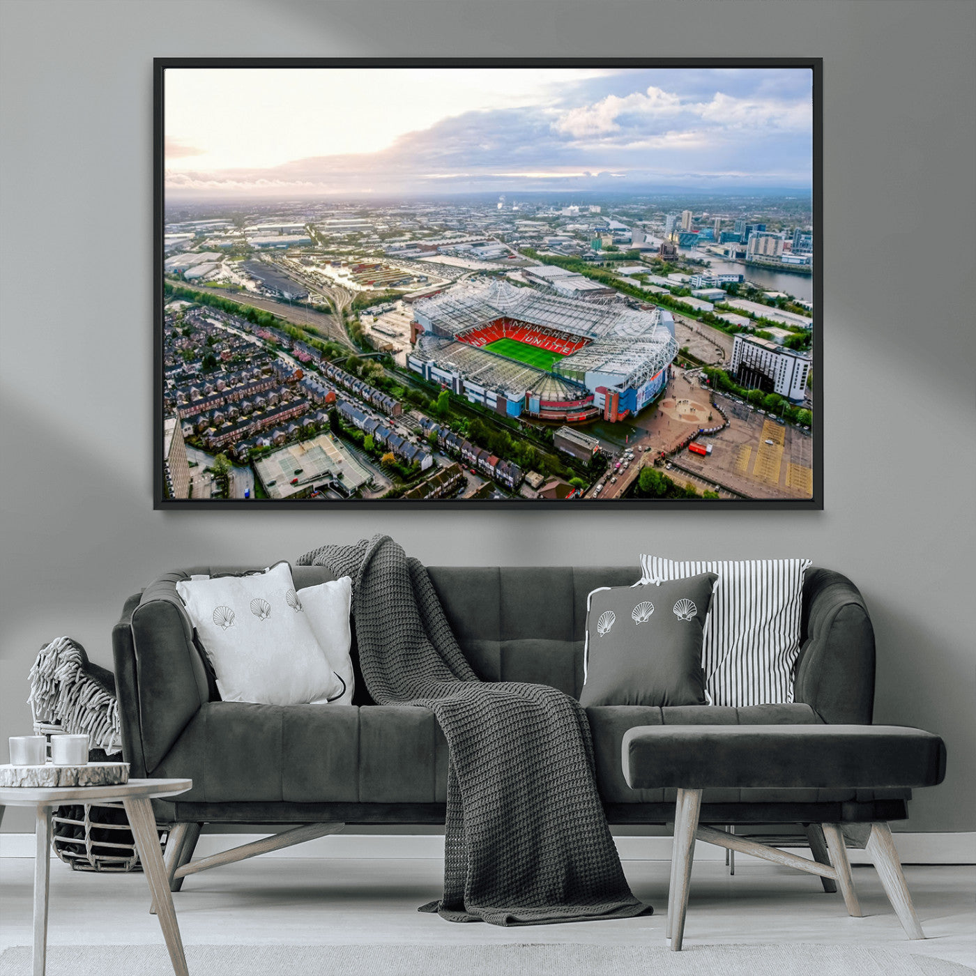 MGV-FC-36X24 - Old Trafford Manchester United Stadium Wall Art Canvas Print - Aerial View Stadium, Old Trafford