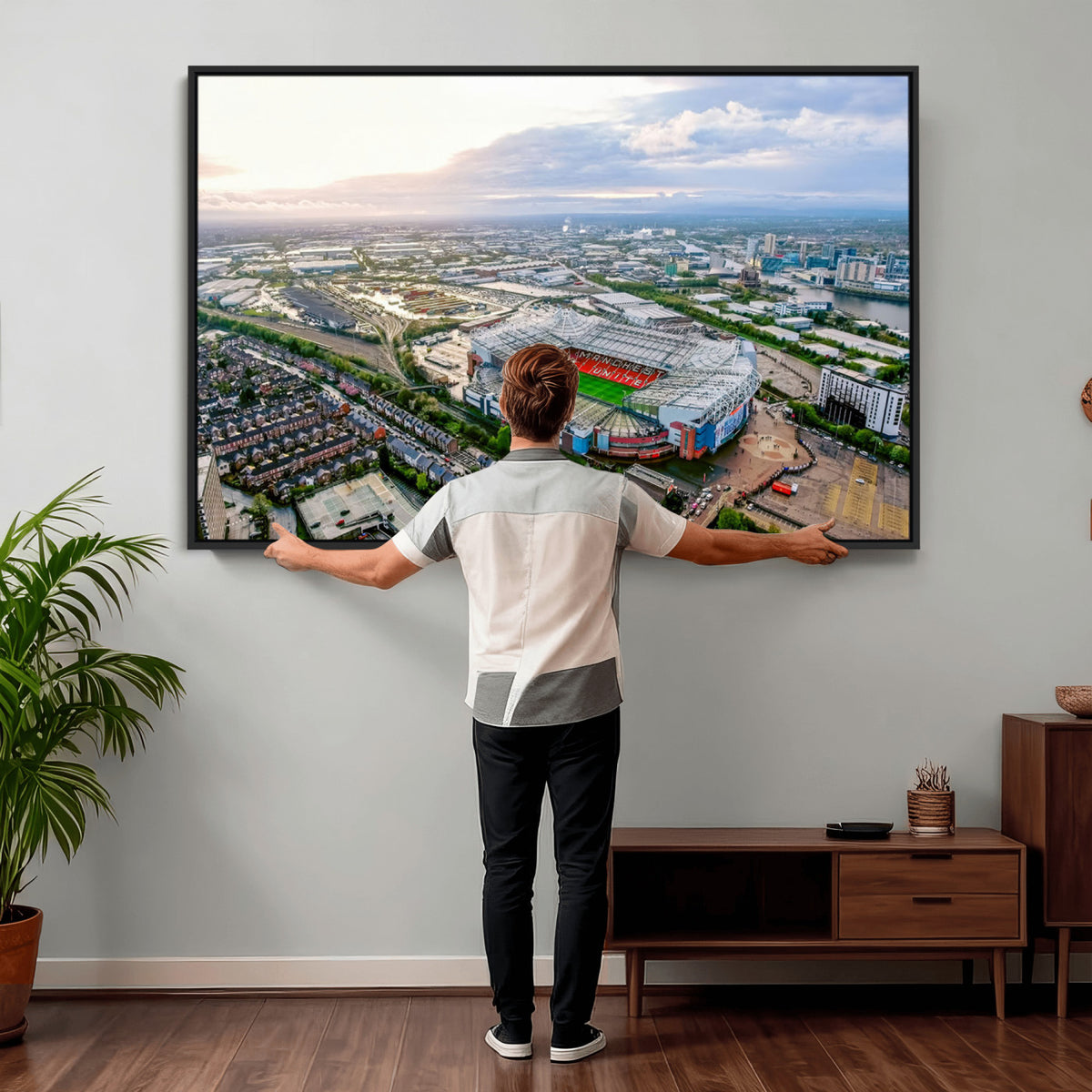 85657-MGV-CV-36X24 - Old Trafford Manchester United Stadium Wall Art Canvas Print