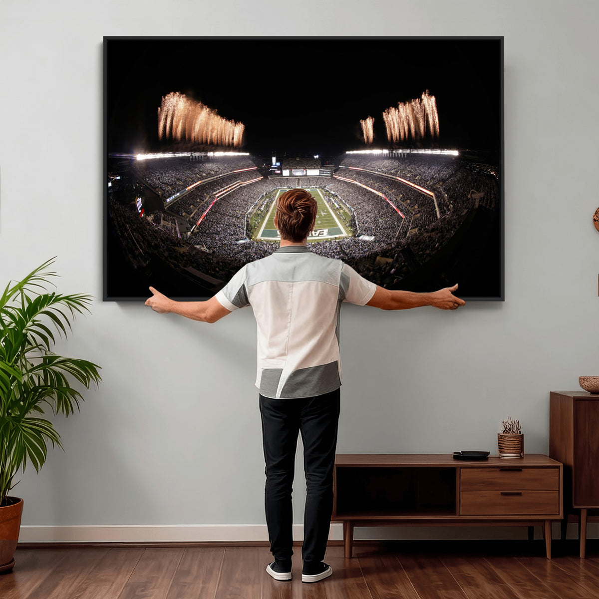 48893-MGV-CV-36X24 - Eagles Field Stadium Wall Art, Lincoln Financial Field