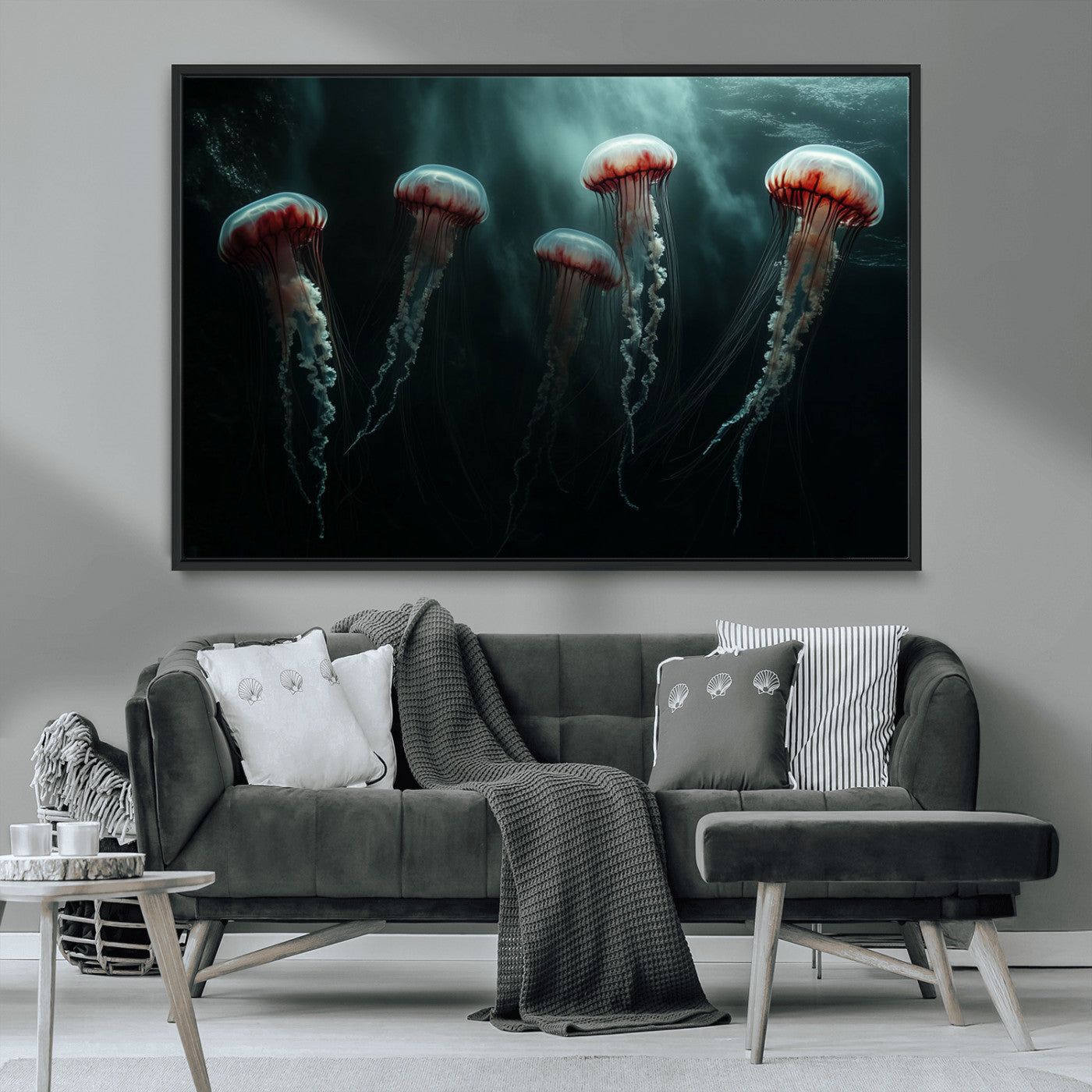 MGV-FC-36X24 - Abstract Jellyfish Wall Art Canvas Print