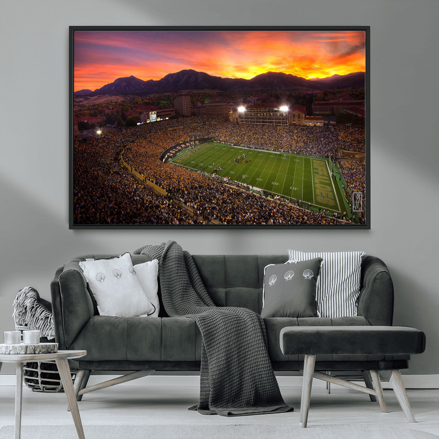 MGV-FC-36X24 - Folsom Field - University of Colorado Buffaloes Football Stadium, Colorado Buffaloes Wall Art Canvas