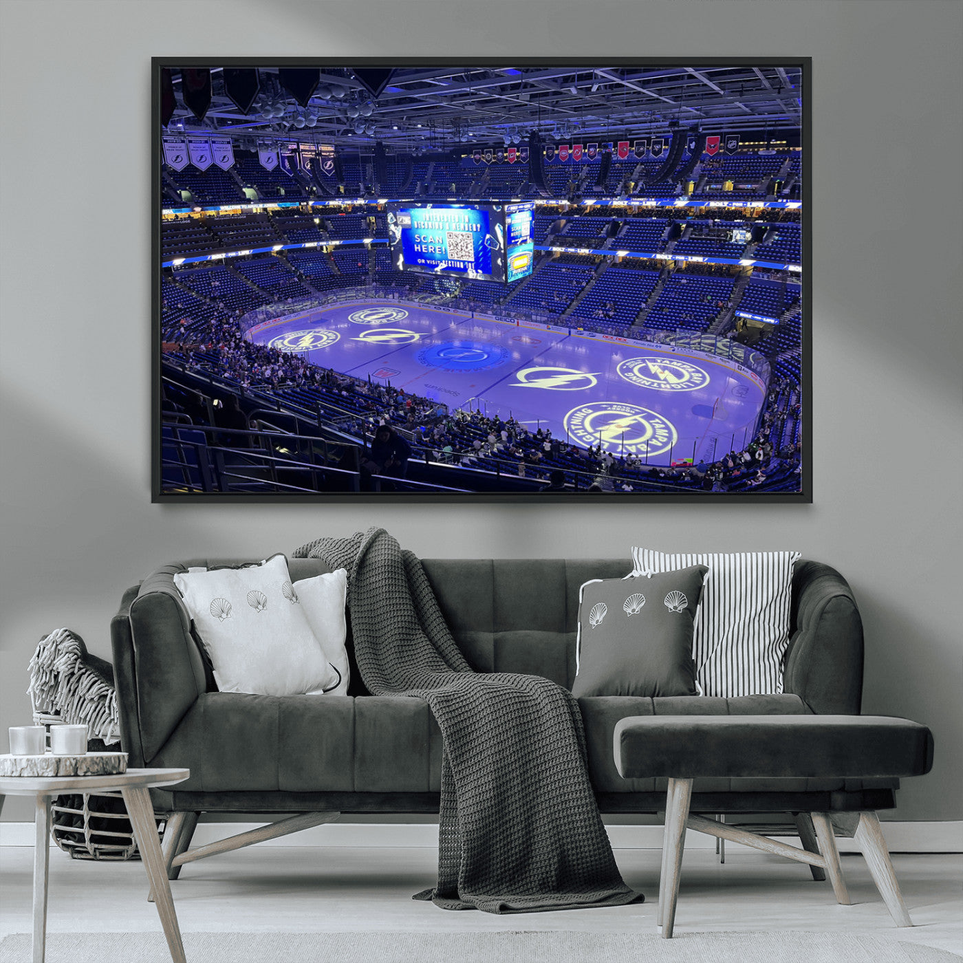 MGV-FC-36X24 - Amalie Arena Florida Wall Art Canvas Print - NHL Hockey Stadium Print Wall Art