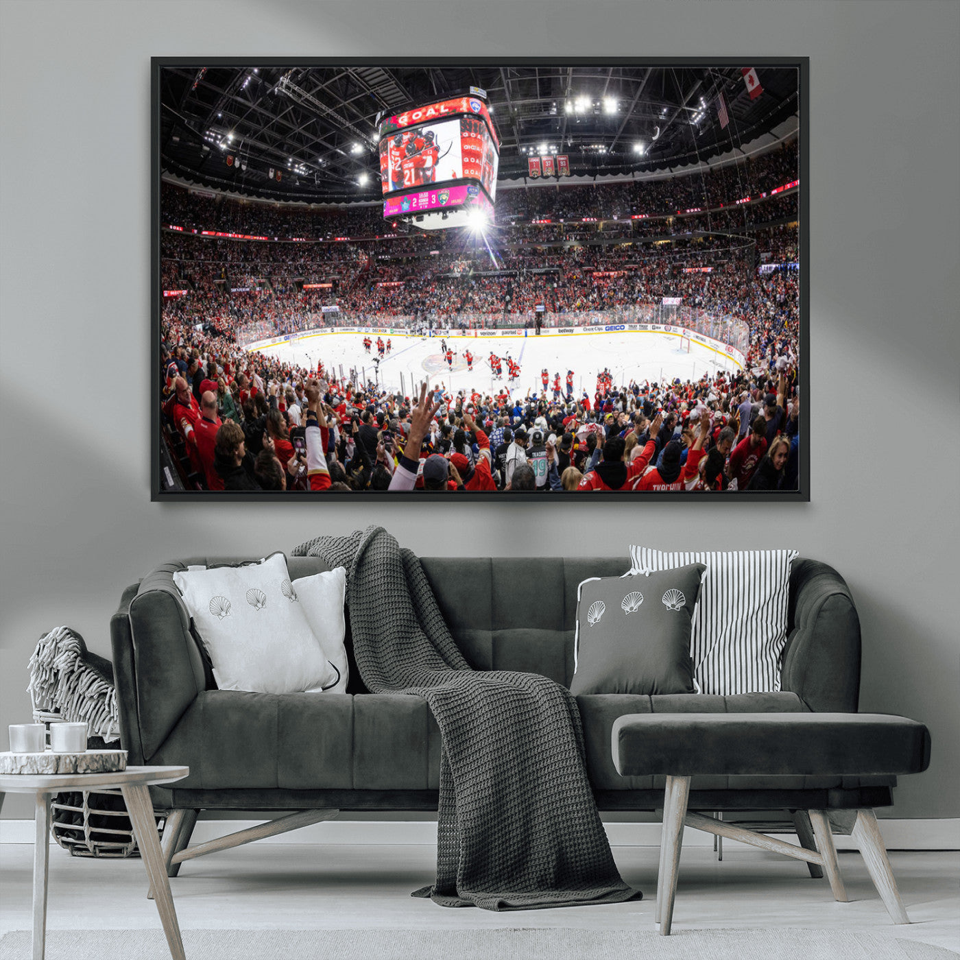 MGV-FC-36X24 - Amerant Bank Arena Wall Art Canvas Print - Basketball Arena Stadium Print