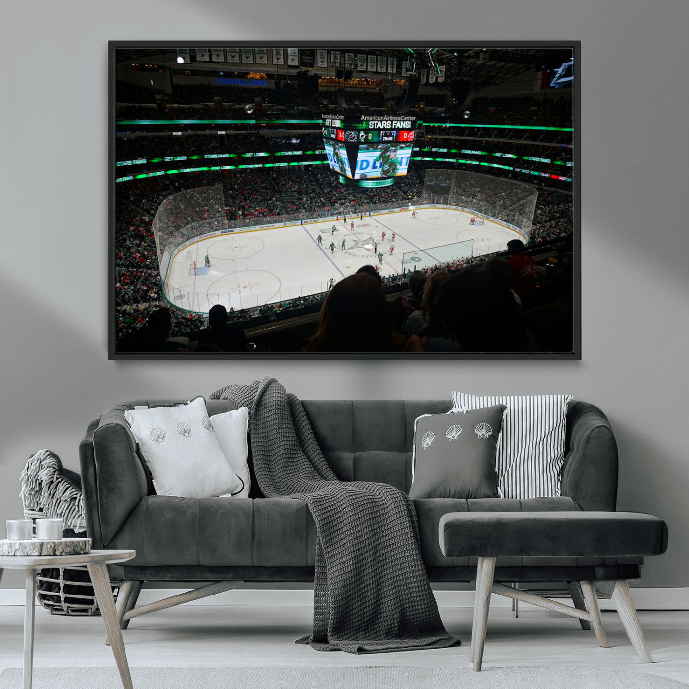 MGV-FC-36X24 - American Airlines Center Dallas Stars Wall Art Canvas Print - Dallas Hockey Arena Stadium Print