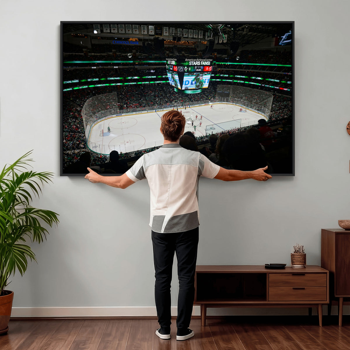 13876-MGV-CV-36X24 - American Airlines Center Dallas Stars Wall Art Canvas Print