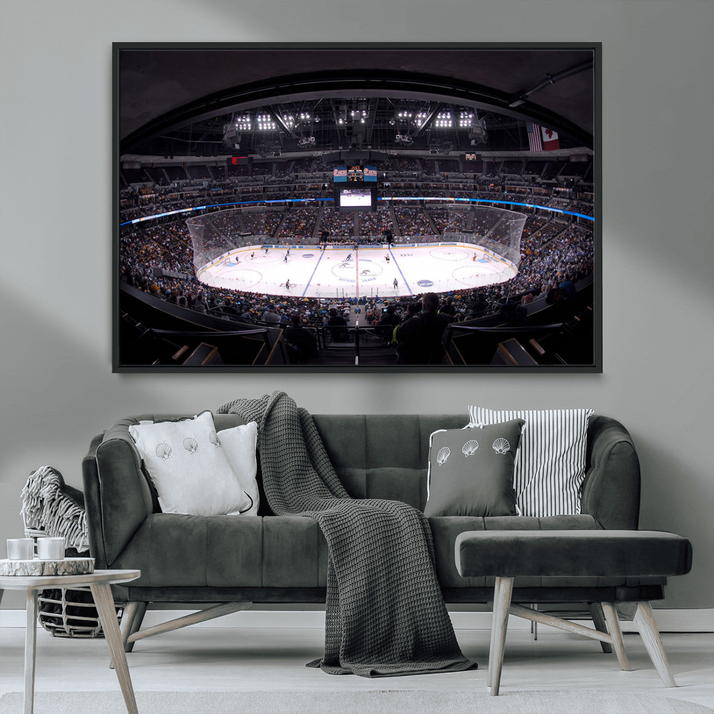 MGV-FC-36X24 - Ball Arena Denver Colorado Avalanche Hockey Team Wall Art Canvas Print - Denver Ice Hockey Stadium
