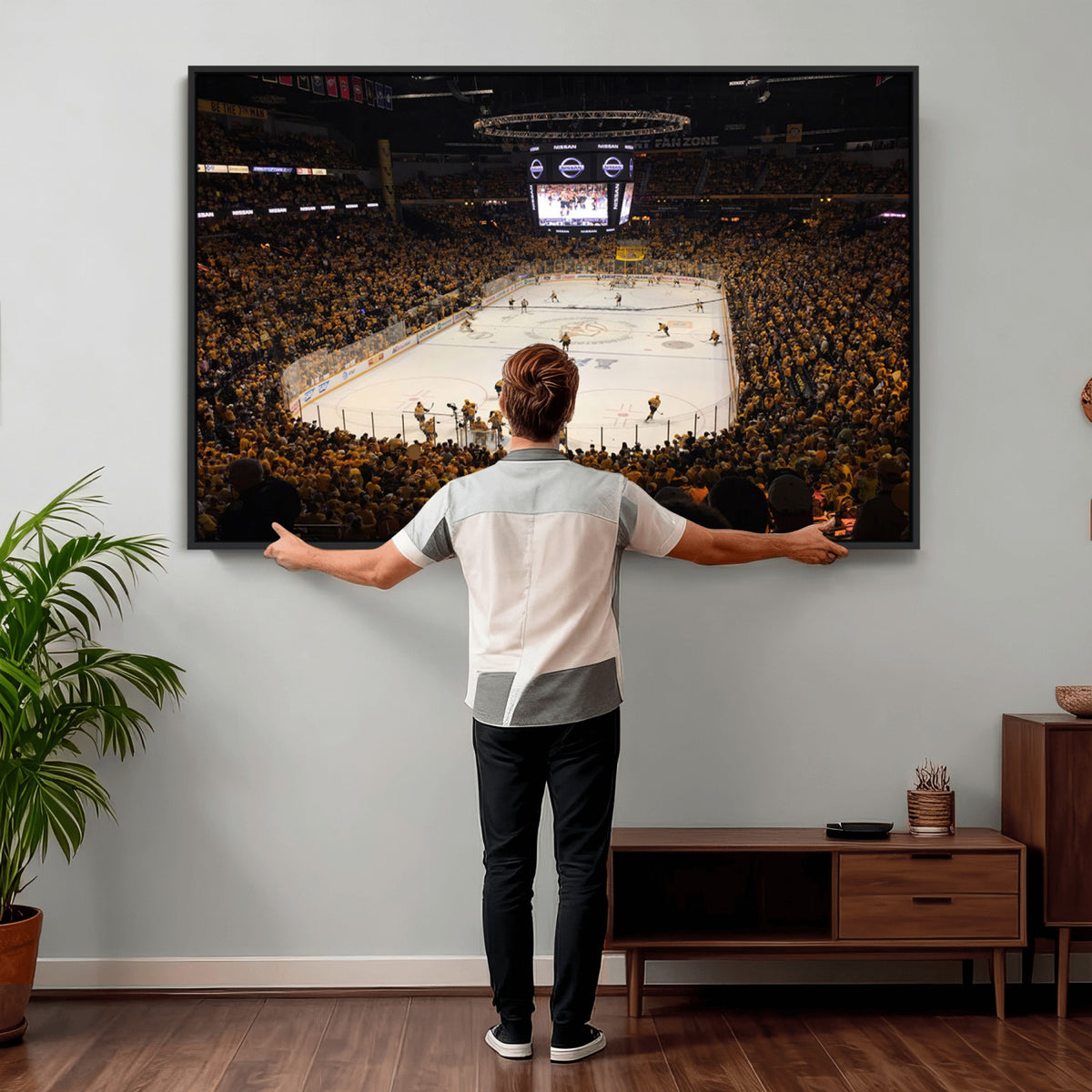 99407-MGV-CV-36X24 - Bridgestone Arena - Nashville Predators Hockey Team Print - Nashville Wall Art Canvas Print