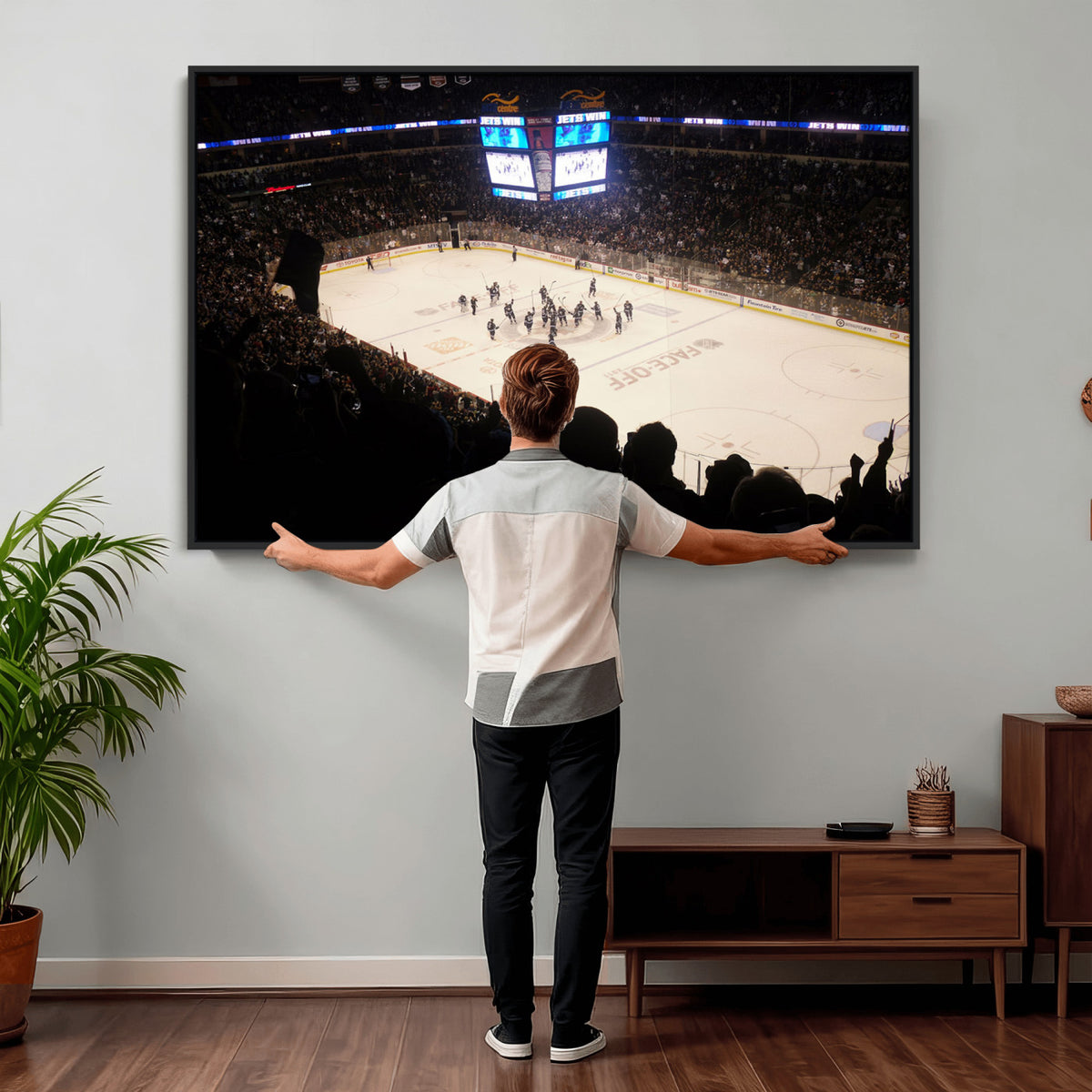22497-MGV-CV-36X24 - Canada Life Centre Wall Art | Winnipeg Jets Hockey Team Print Canvas | Ready to Hang | Winnipeg Wall