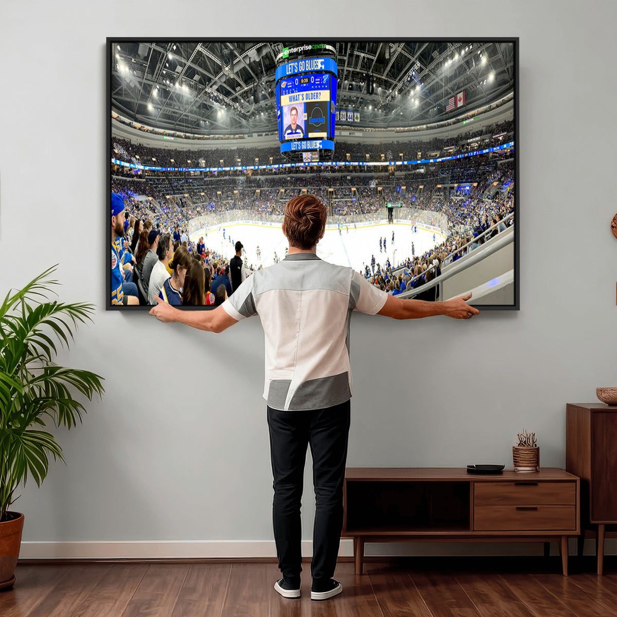 55708-MGV-CV-36X24 - Enterprise Center, Missouri St. Louis Blues Ice Hockey