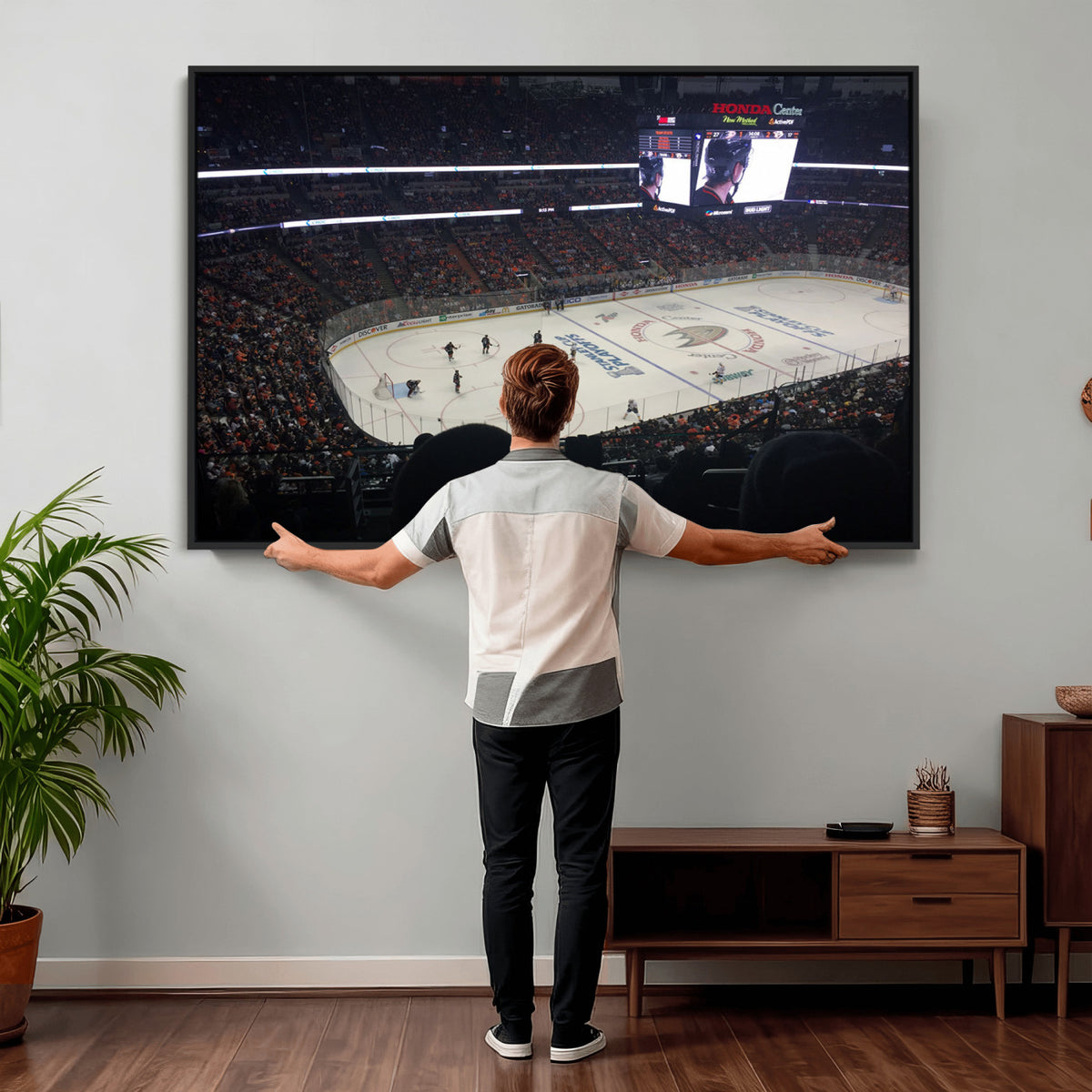 24634-MGV-CV-36X24 - Honda Center California Anaheim Ducks Hockey Stadium Wall Art