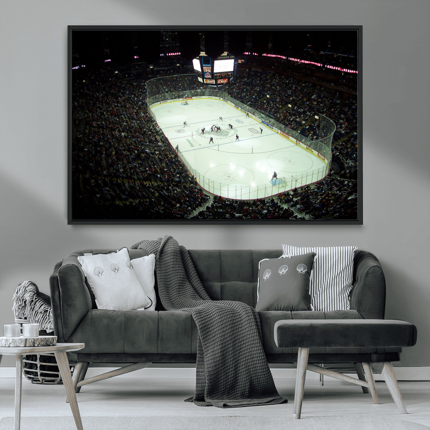 MGV-FC-36X24 - Nationwide Arena Ohio Columbus Blue Jackets Hockey Stadium Canvas Print Wall Art