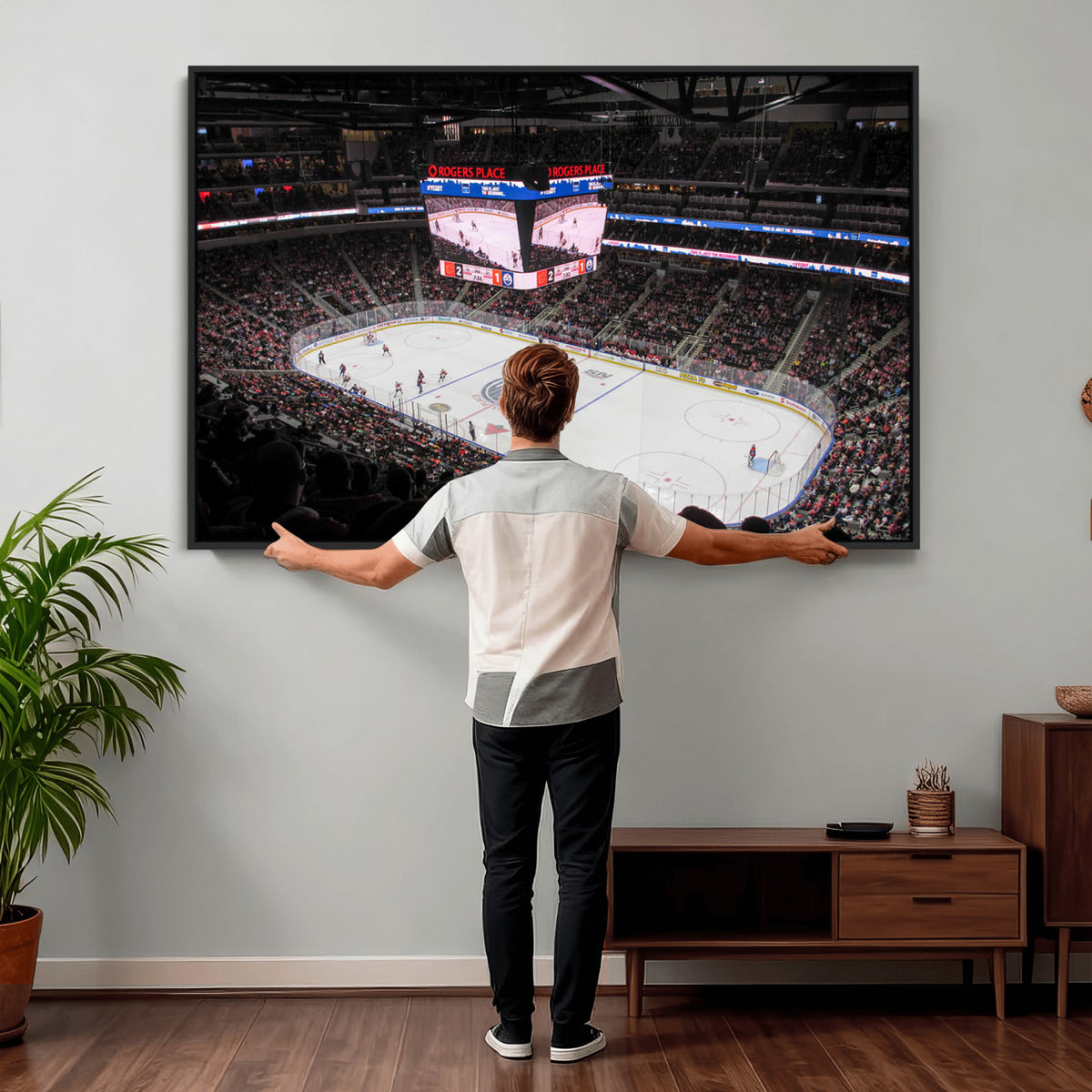 71180-MGV-CV-36X24 - Rogers Place Edmonton Oilers Ice Hockey Stadium Wall Art