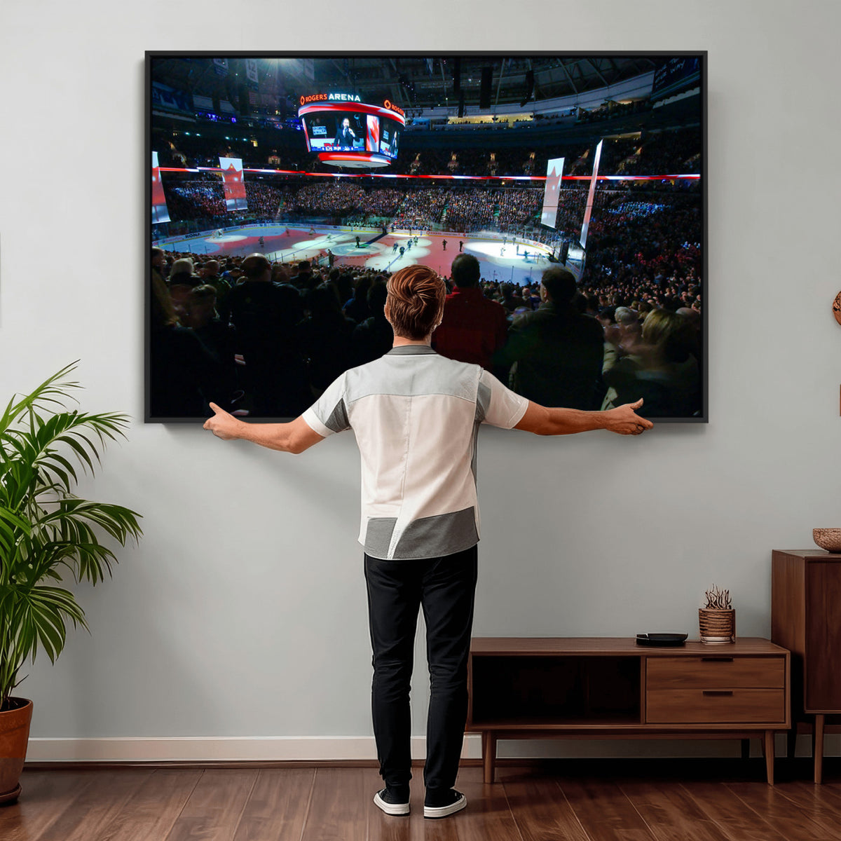 84945-MGV-CV-36X24 - Rogers Arena Vancouver Canucks Ice Hockey Stadium Wall Art