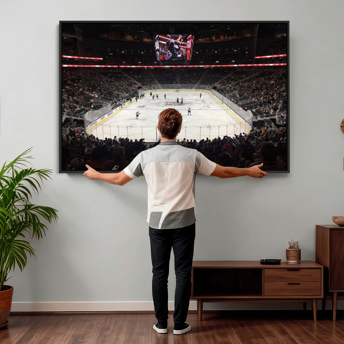 14802-MGV-CV-36X24 - T Mobile Arena Paradise Nevada Vegas Golden Knights Ice Hockey Stadium