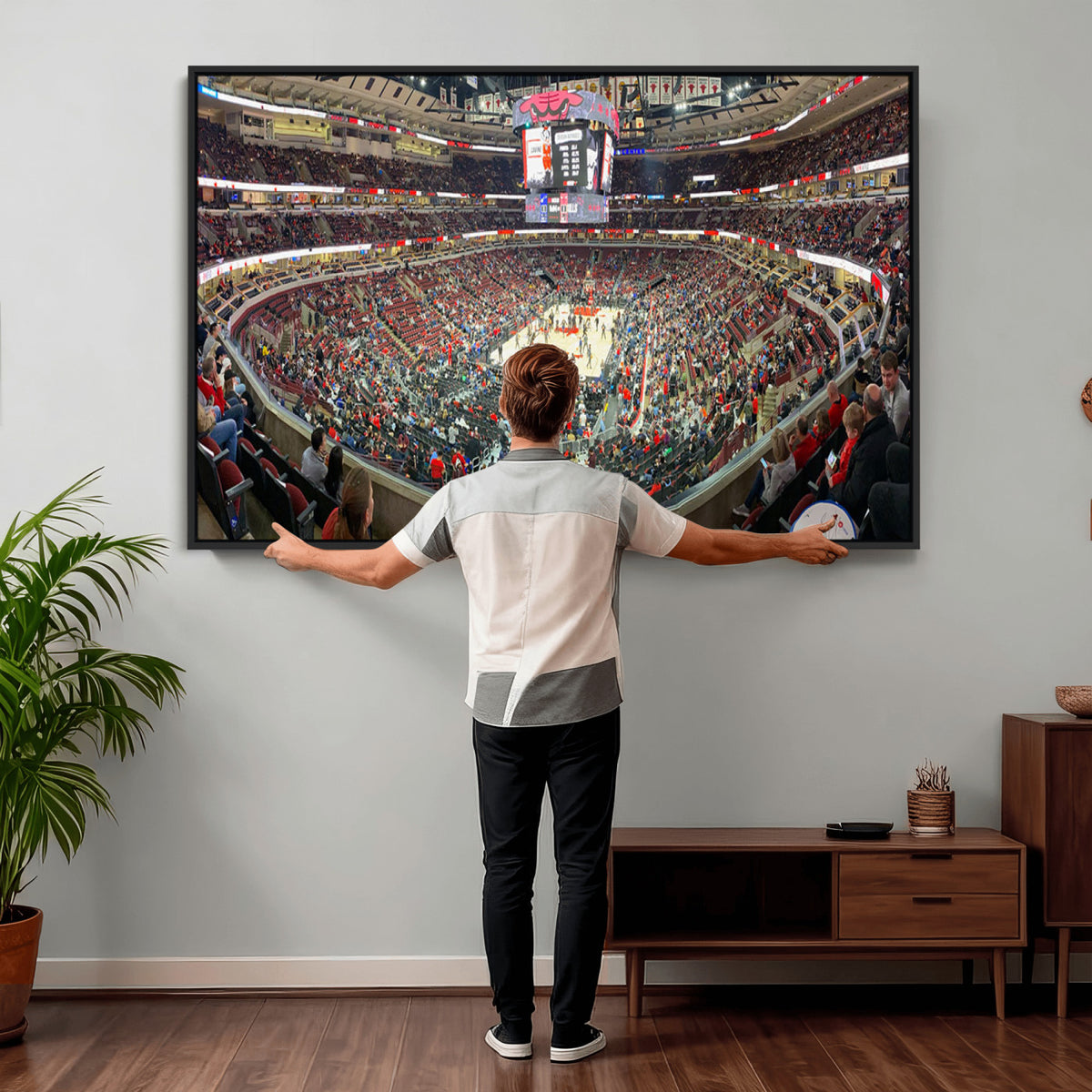 43481-MGV-CV-36X24 - United Center Chicago Bulls Stadium Wall Art Canvas Print