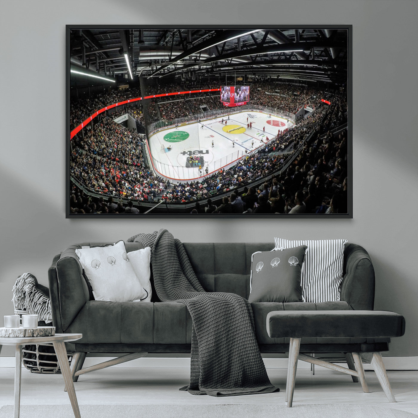 MGV-FC-36X24 - Vaudoise Lausanne Ice Hockey Arena Stadium Wall Art Canvas, Vaudoise Lausanne Ice Hockey Canvas