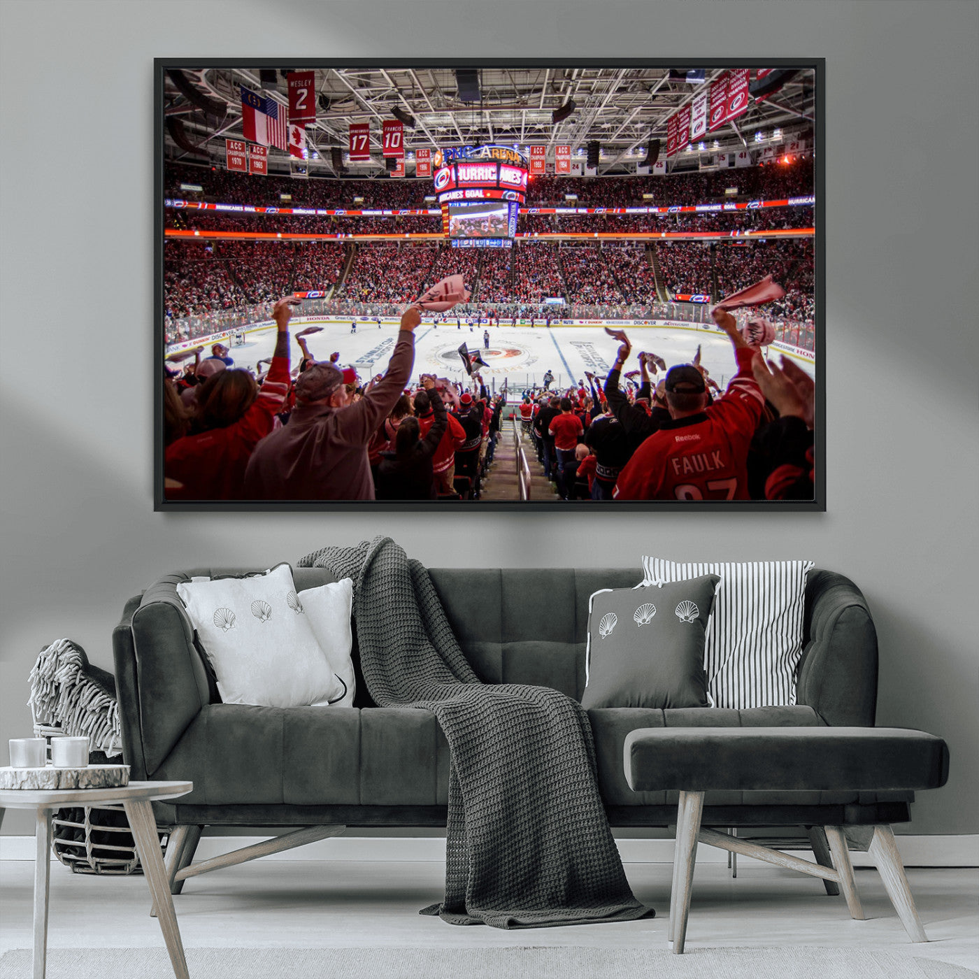 MGV-FC-36X24 - Carolina Hurricanes Ice Hockey Stadium Wall Art, Carolina Hurricanes Canvas Print