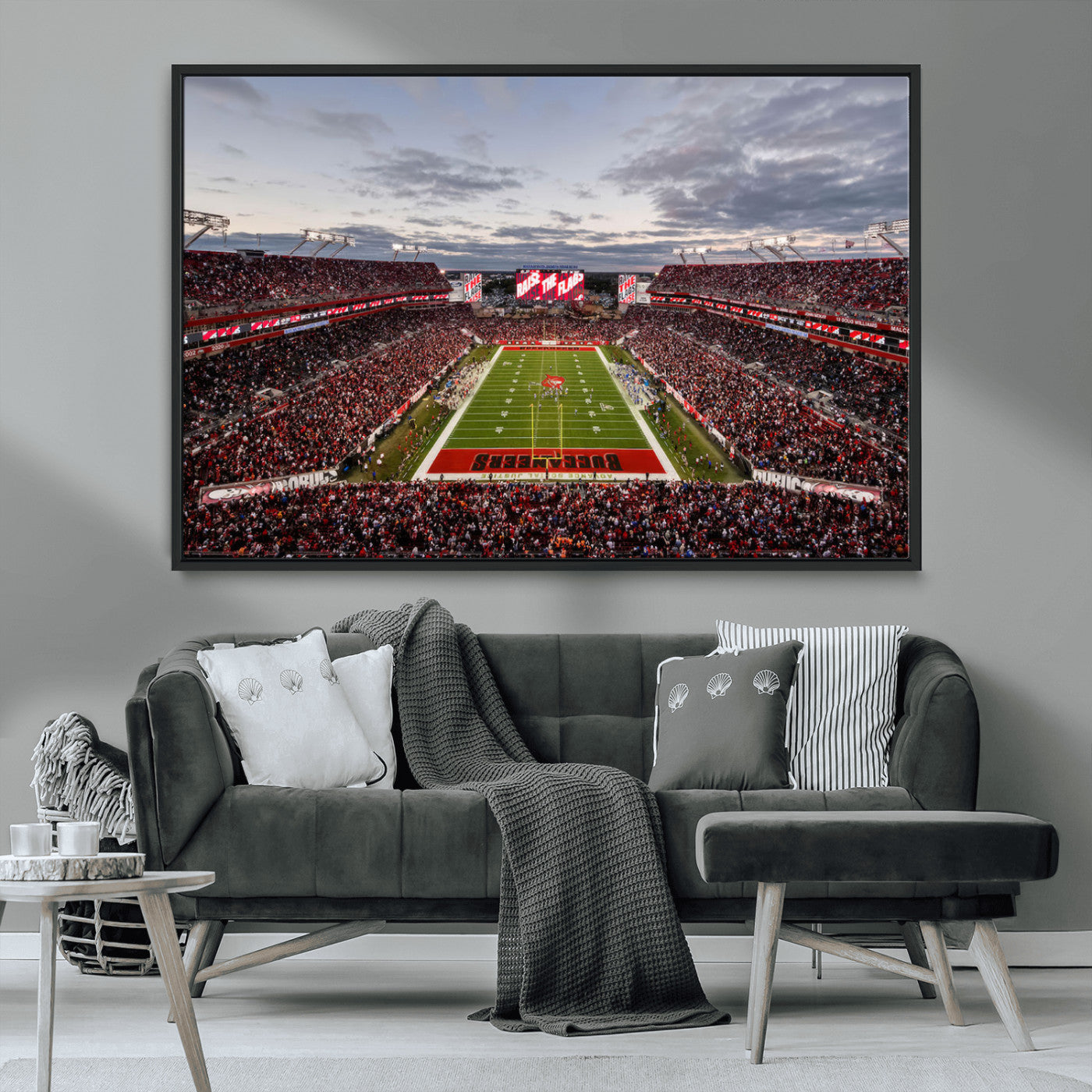 MGV-FC-36X24 - Florida Tampa Raymond James Stadium Wall Art Canvas Print - NFL Football Stadium Print Canvas