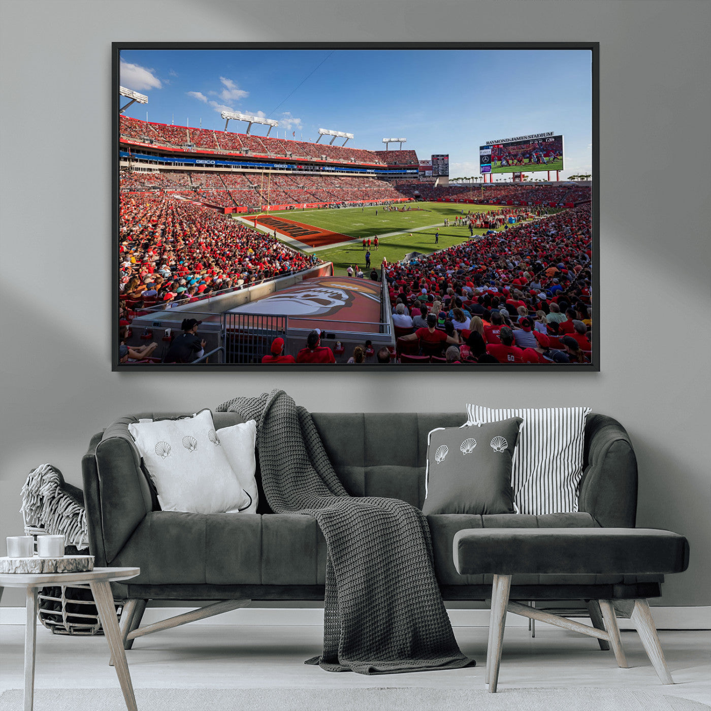 MGV-FC-36X24 - Florida Tampa Raymond James Stadium Wall Art Canvas Print - NFL Football Stadium Print