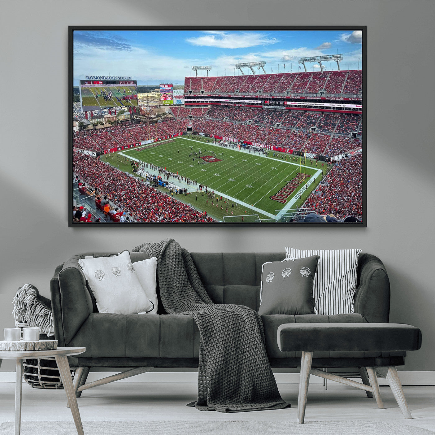 MGV-FC-36X24 - Florida Tampa Raymond James Stadium Wall Art Canvas Print - NFL Football Stadium Print Canvas