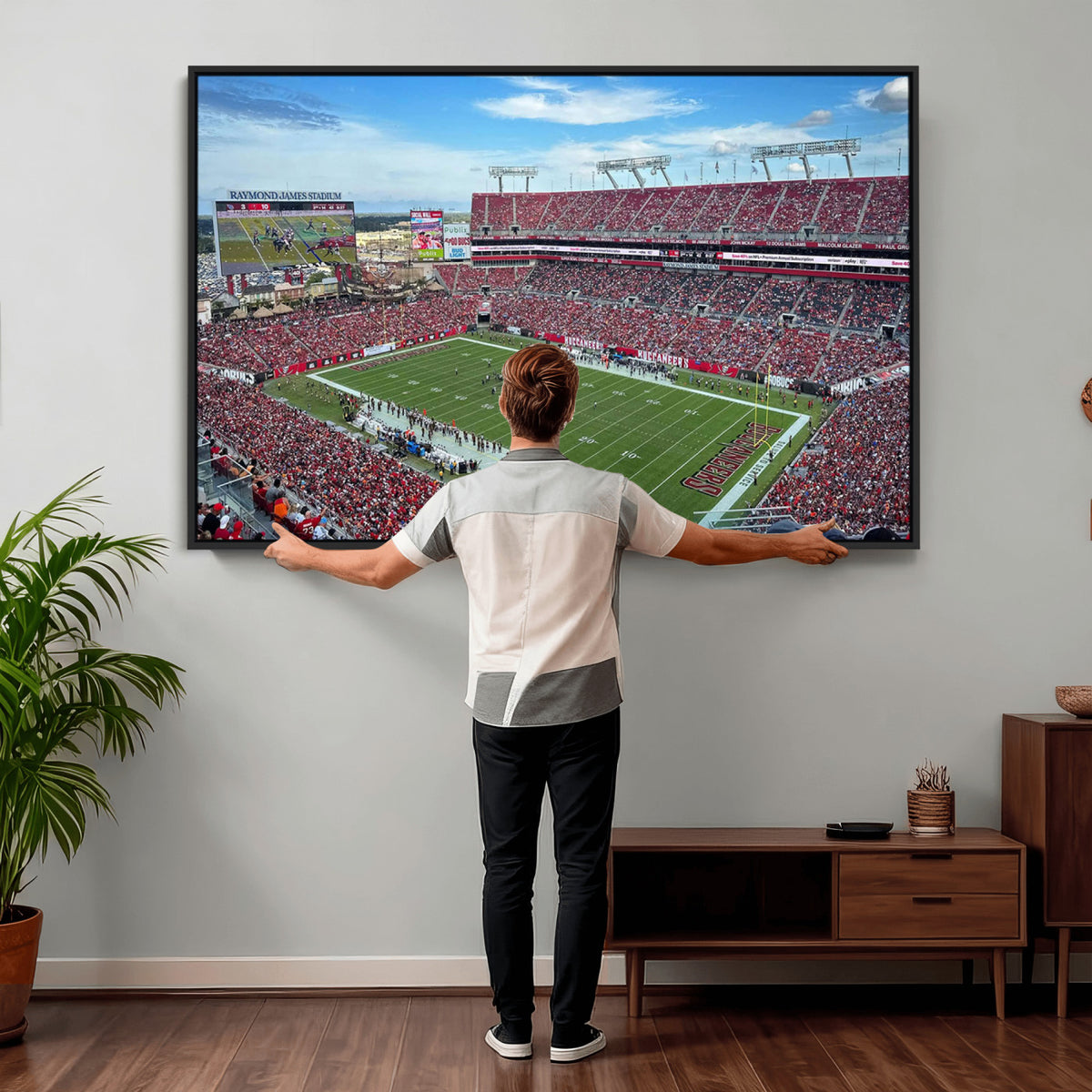 52828-MGV-CV-36X24 - Florida Tampa Raymond James Stadium Wall Art Canvas Print - NFL Football Stadium Print Canvas