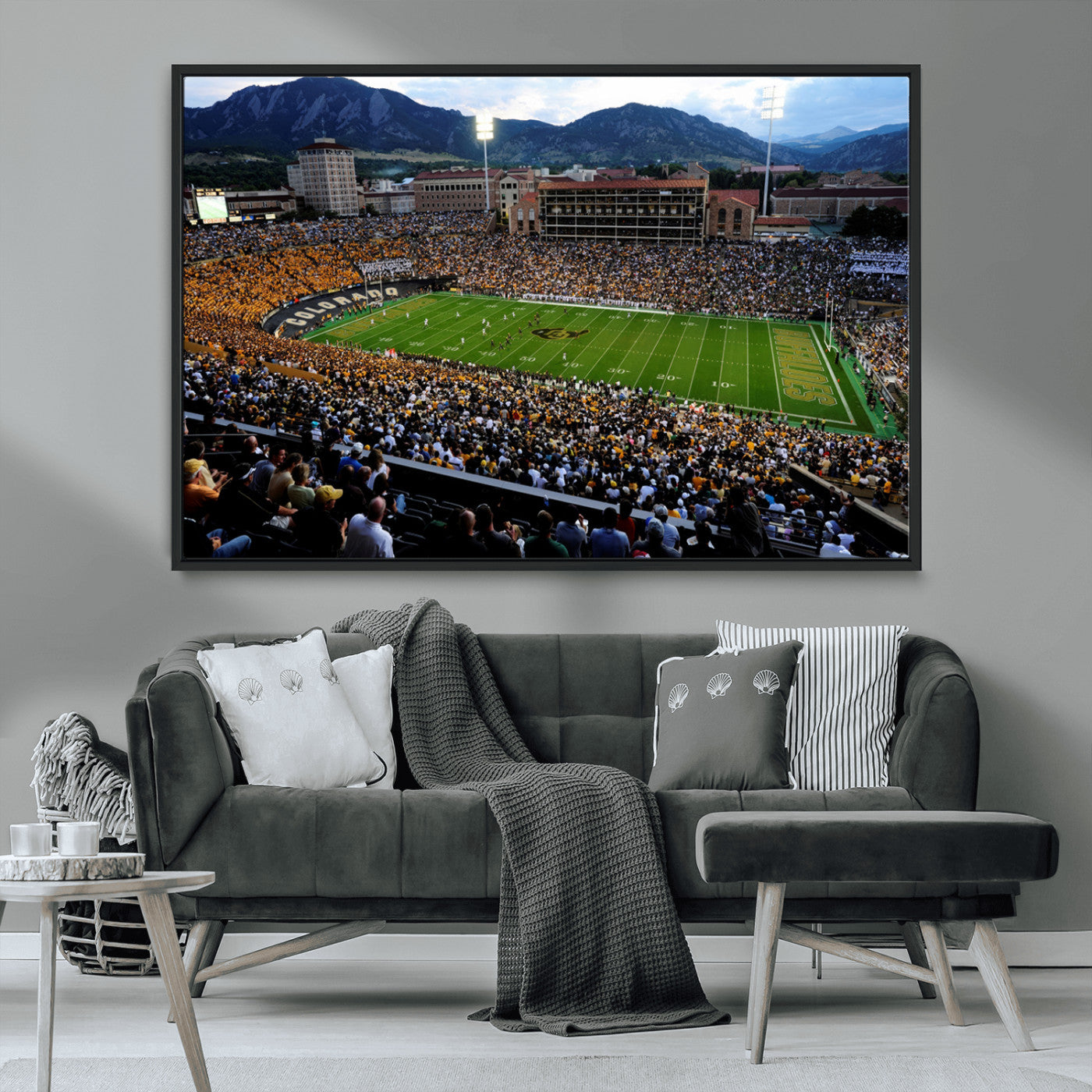 MGV-FC-36X24 - Colorado Buffaloes Canvas Print - Boulder Folsom Field Stadium Wall Art Canvas Print, Football Print