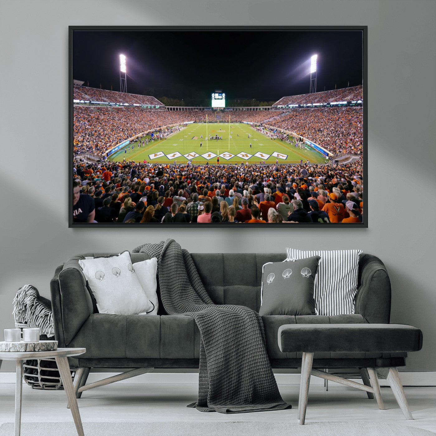 MGV-FC-36X24 - Virginia Cavaliers Football Team Print - Charlottesville Scott Stadium Wall Art Canvas Print
