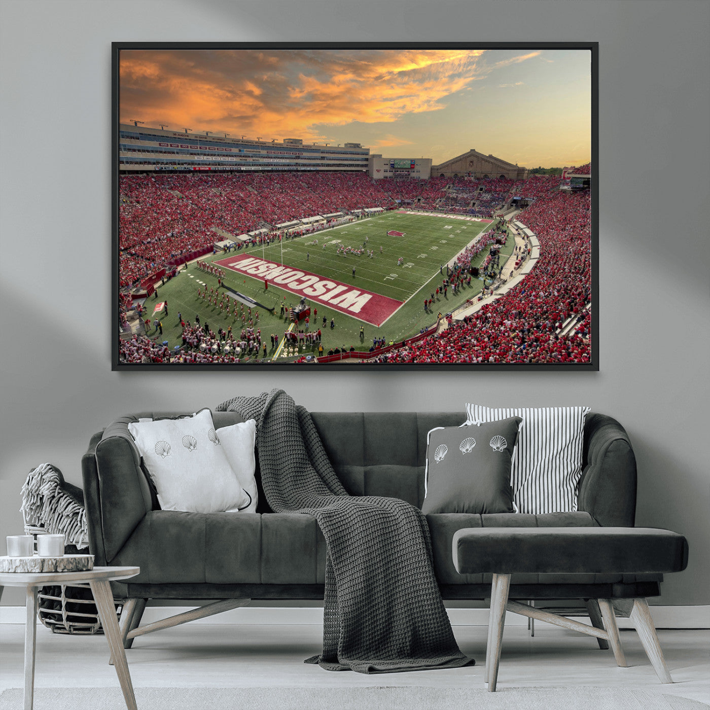 41472-MGV-CV-36X24-Camp Randall Stadium Wisconsin Badgers Large Wall Art Canvas Print | College Football Stadium Wall