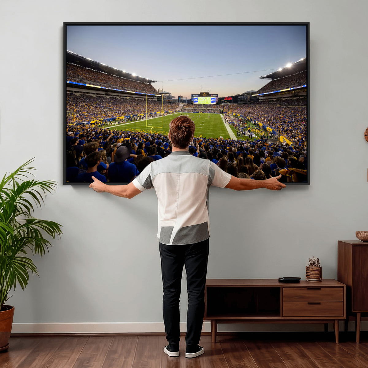 41853-MGV-CV-36X24 - Pittsburgh Panthers Football Team Print - Pittsburgh Acrisure Stadium Wall Art Canvas Print