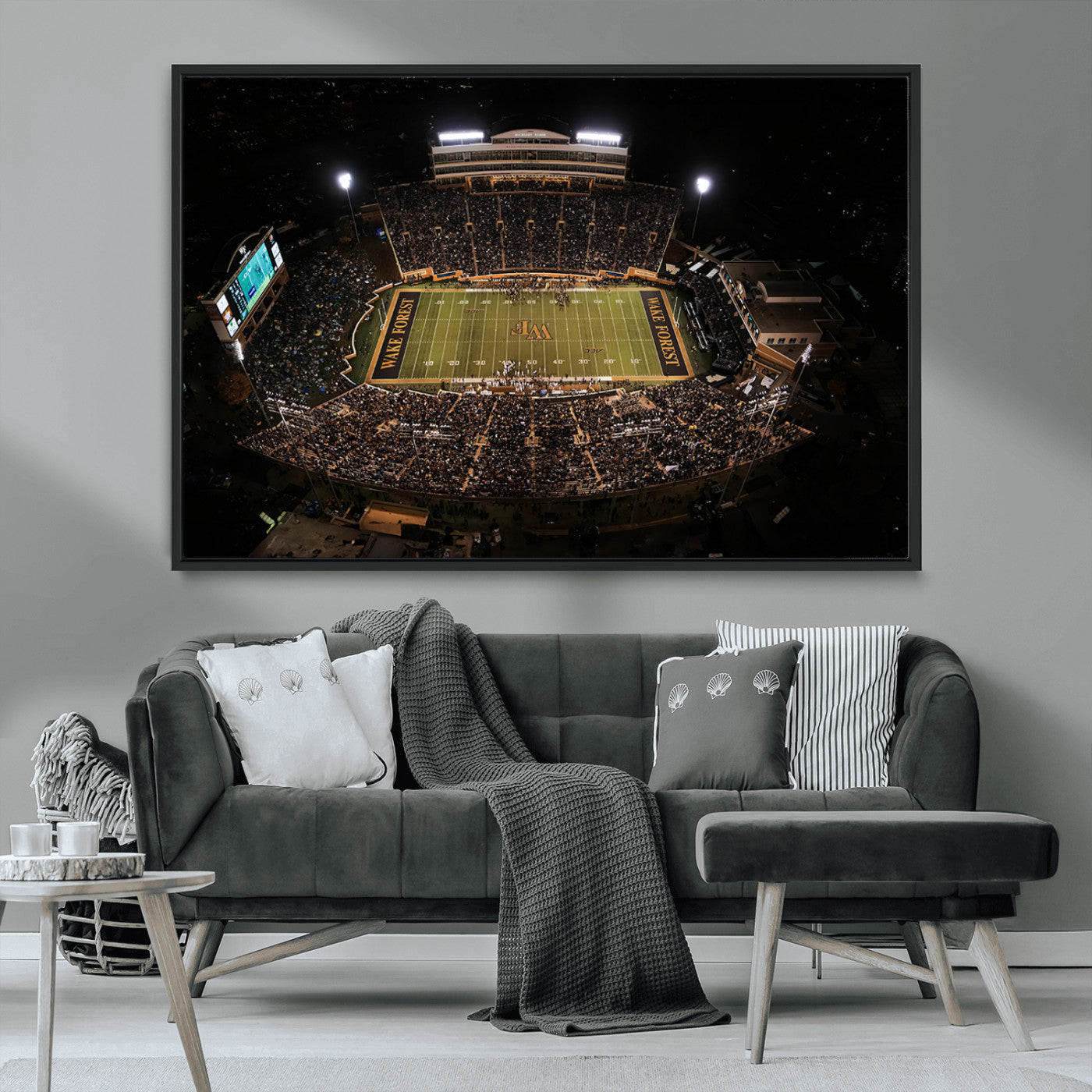 MGV-FC-36X24 - Wake Forest University Demon Deacons Canvas Printi, Football Team Print - Winston-Salem Allegacy