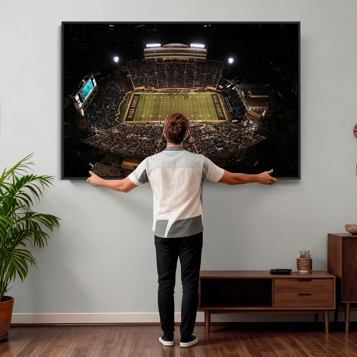 20605-MGV-CV-36X24 - Wake Forest University Demon Deacons Canvas Print, Football Team Wall Art