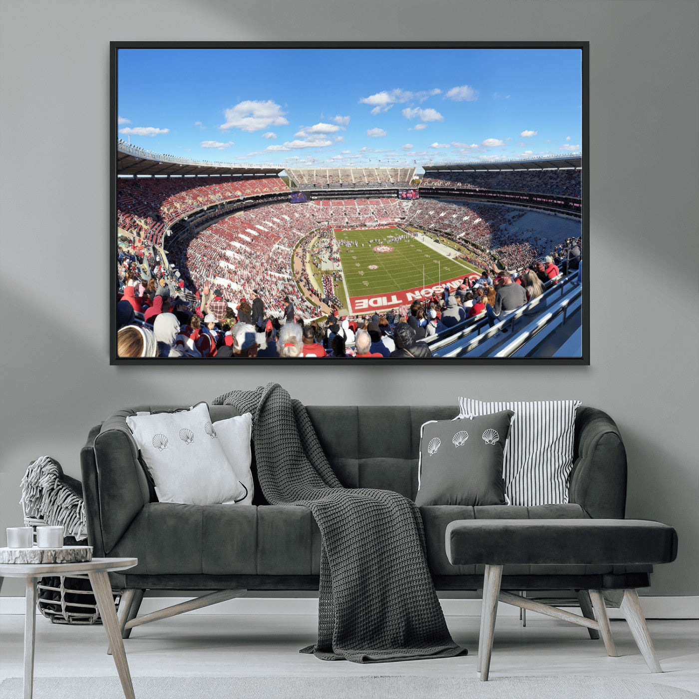 MGV-FC-36X24 - University of Alabama Crimson Tide Print Wall Art - Tuscaloosa Bryant-Denny Stadium Wall Art Canvas