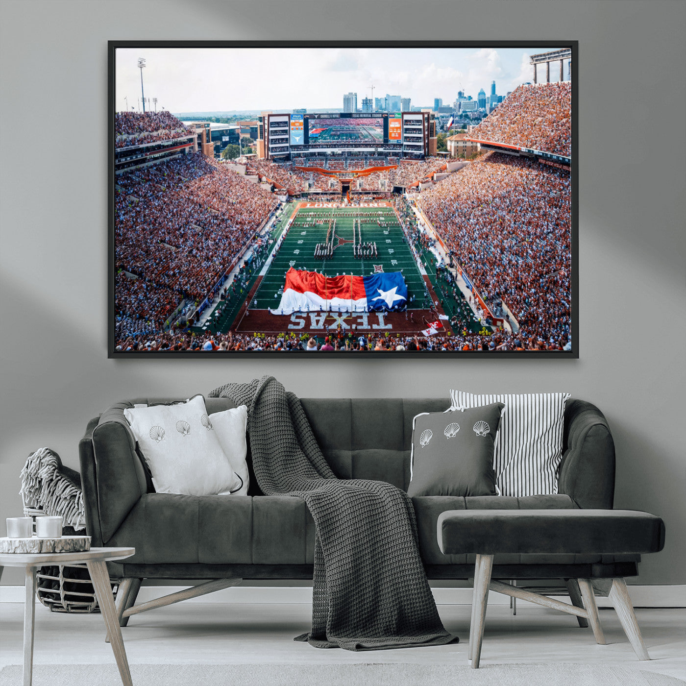 MGV-FC-36X24 - University of Texas Longhorns Football Team Canvas Print - Austin Darrell K Royal-Texas Memorial