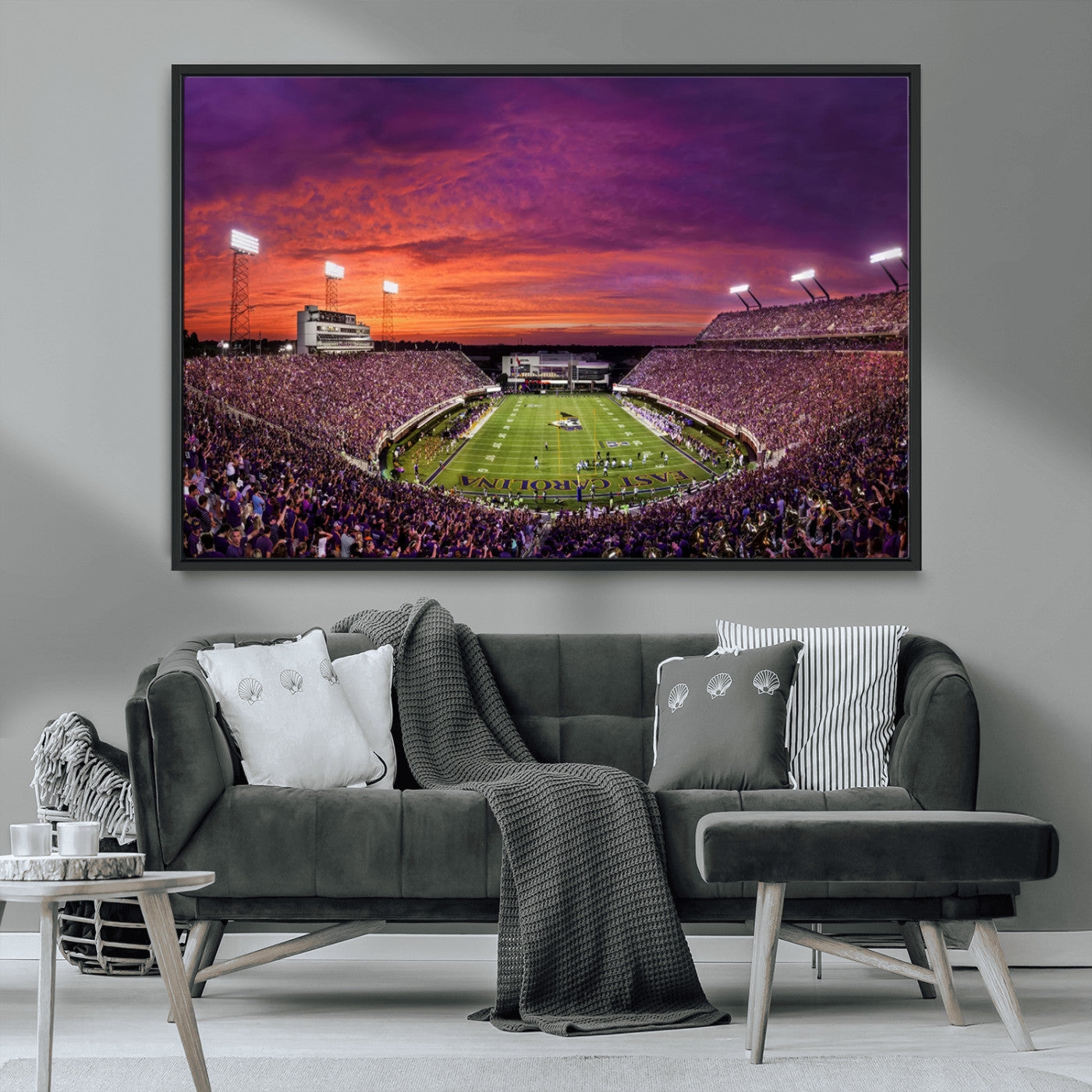 MGV-FC-36X24 - East Carolina University Pirates Football Print Canvas- Greenville Dowdy-Ficklen Stadium Wall Art