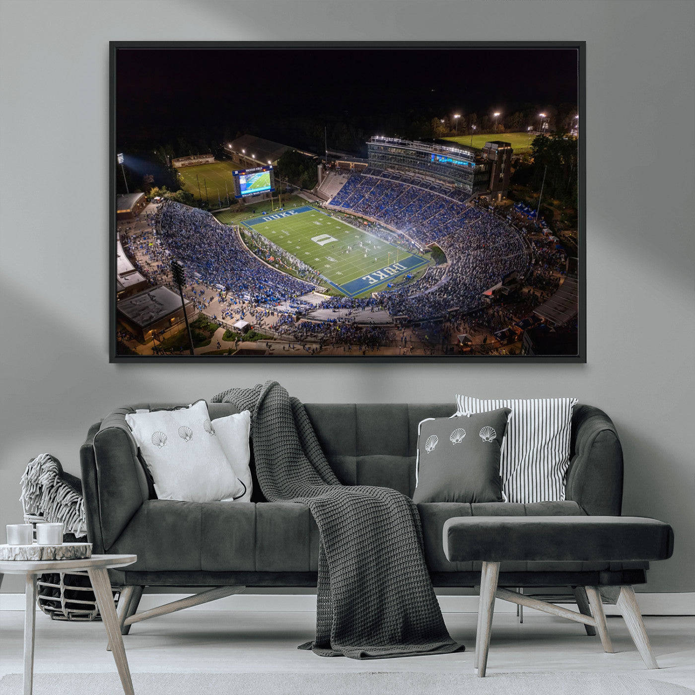 MGV-FC-36X24 - Duke University Blue Devils Football Print Canvas - Durham Wallace Wade Stadium Wall Art Canvas