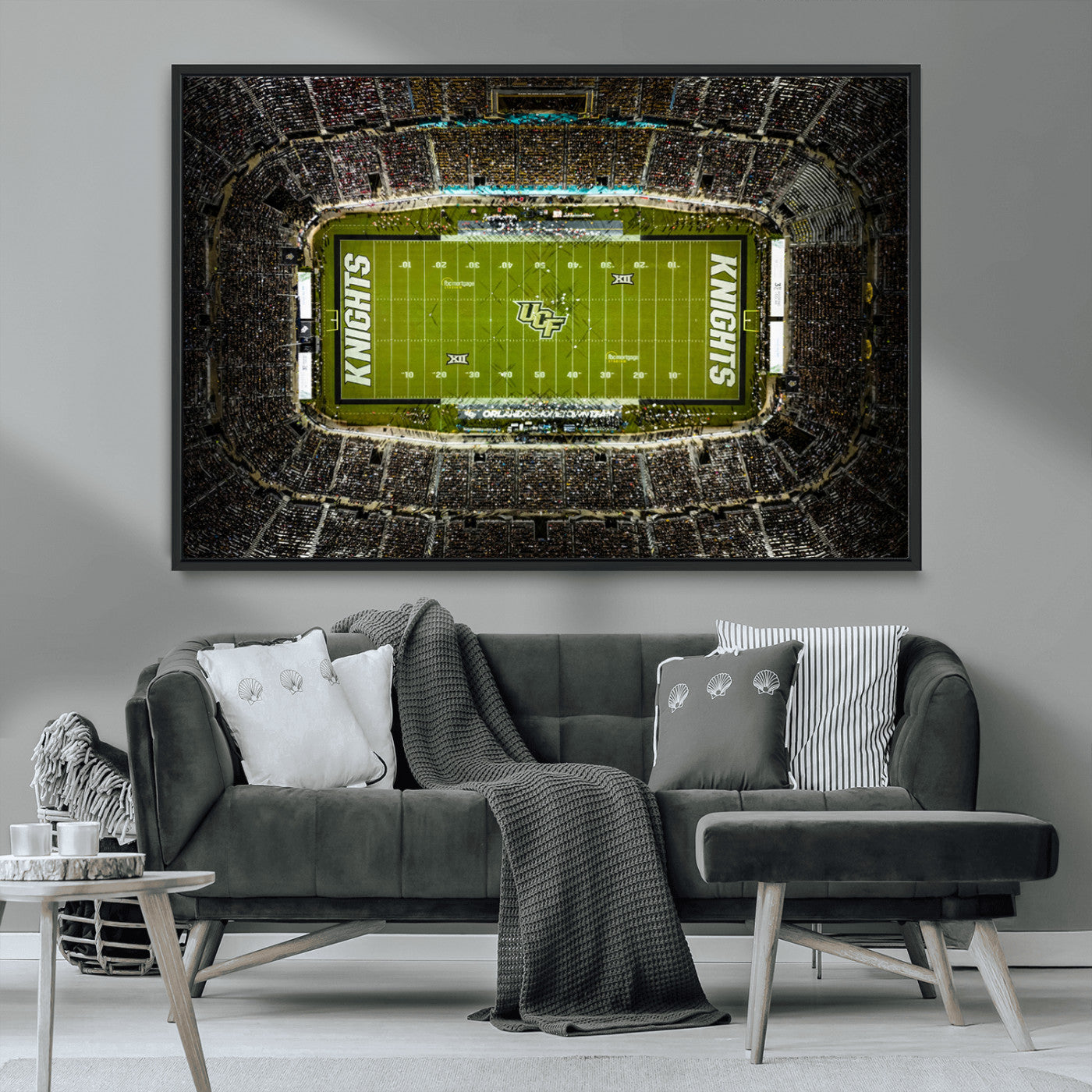 MGV-FC-36X24 - UCF Knights Football Team Print - Orlando FBC Mortgage Stadium Wall Art, UCF Knights Canvas Print