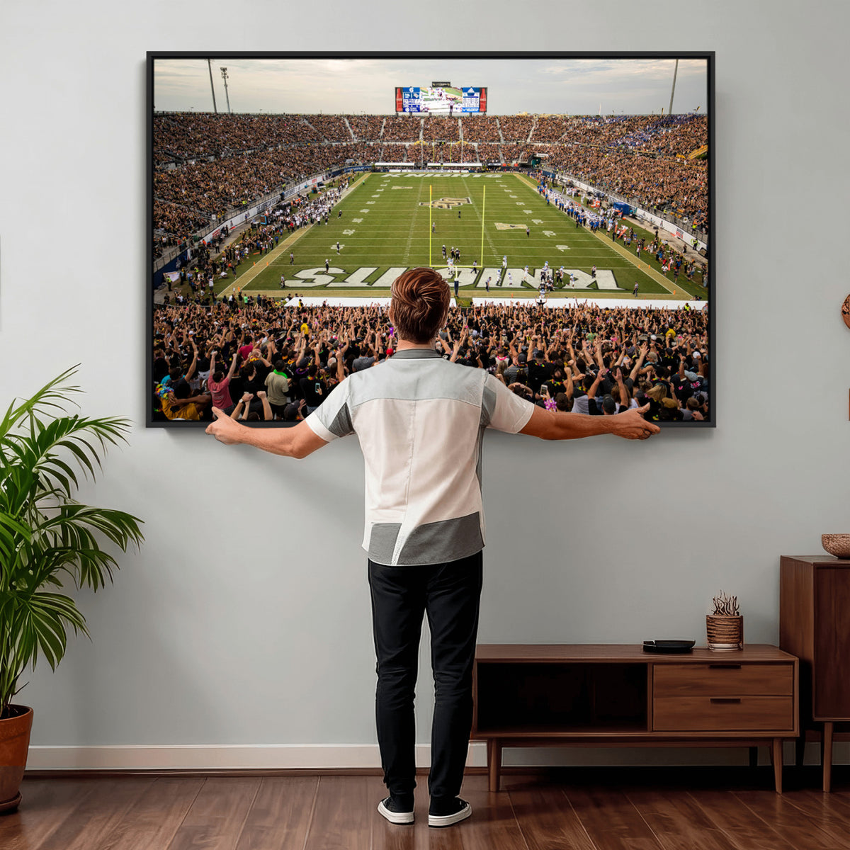 38659-MGV-CV-36X24 - UCF Knights Football Team Print - Orlando FBC Mortgage Stadium Canvas Print