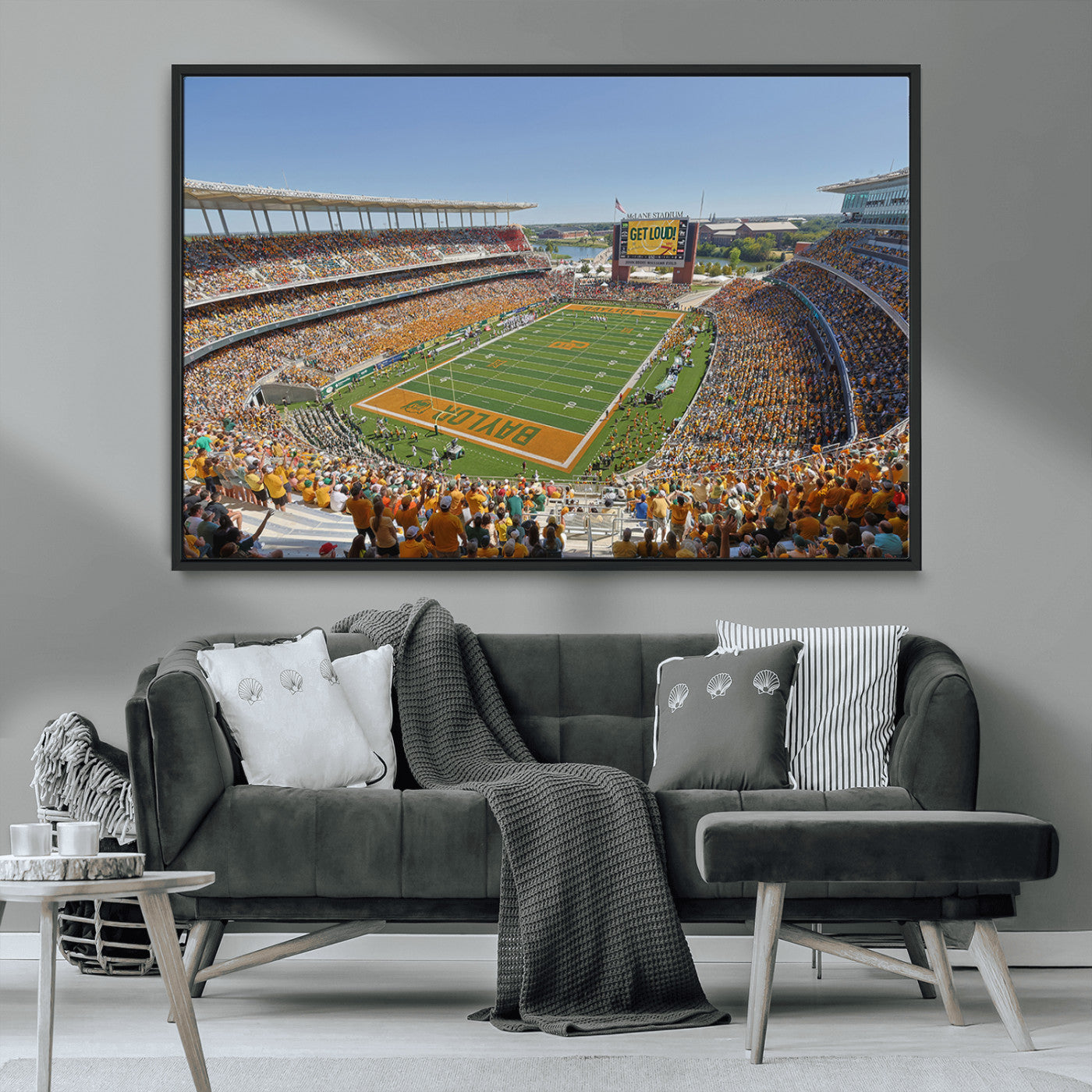 MGV-FC-36X24 - Baylor University Bears Football Team Print - Waco McLane Stadium Wall Art Canvas Print