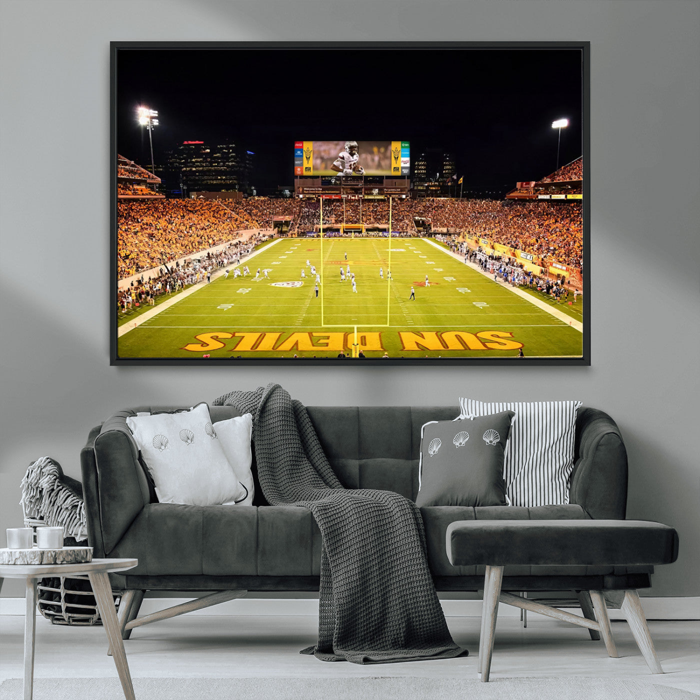 MGV-FC-36X24 - ASU Sun Devils Football Team Print - Phoenix Mountain America Stadium Canvas Print