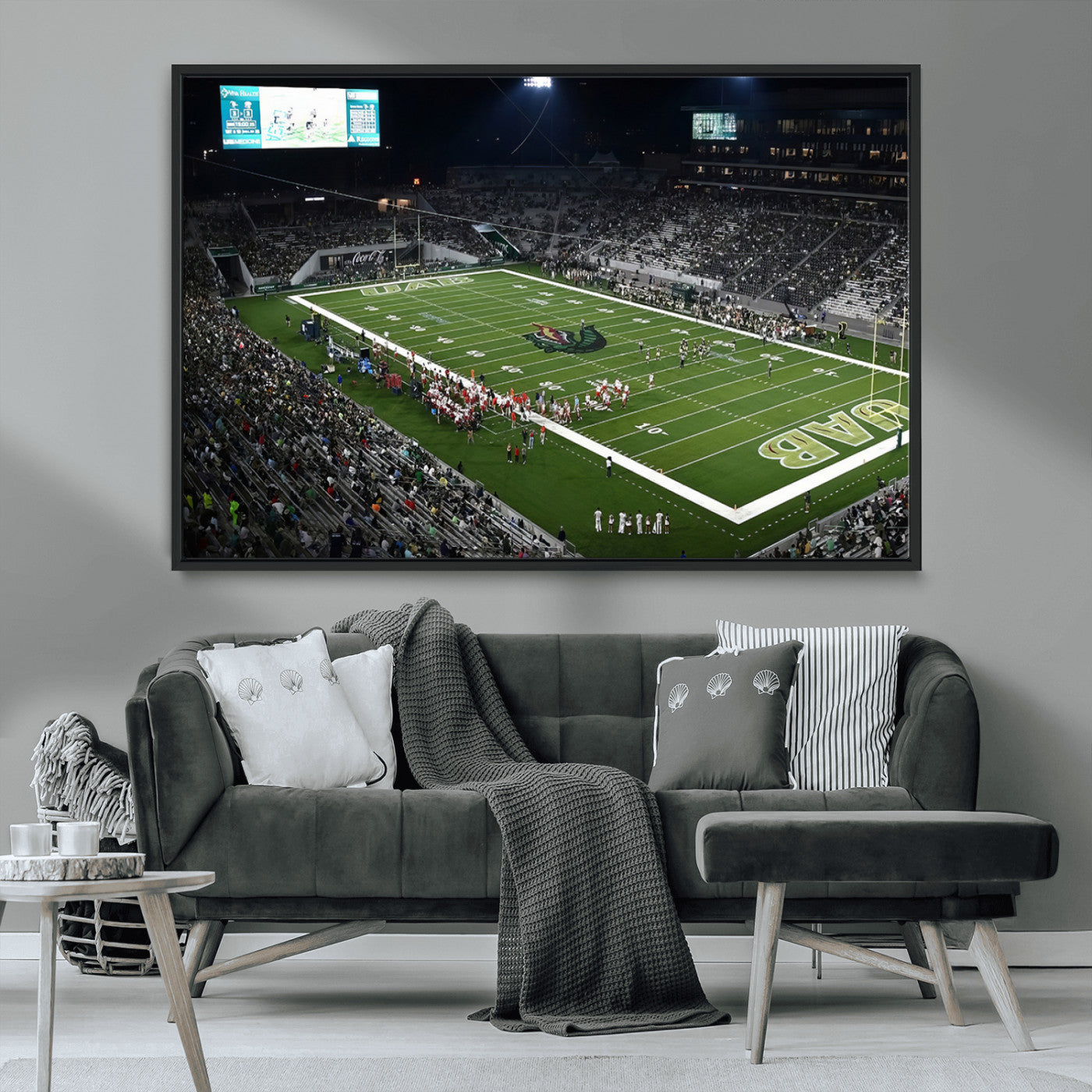 MGV-FC-36X24 - UAB Blazers Football Team Print - Birmingham Protective Stadium Wall Art Canvas Print