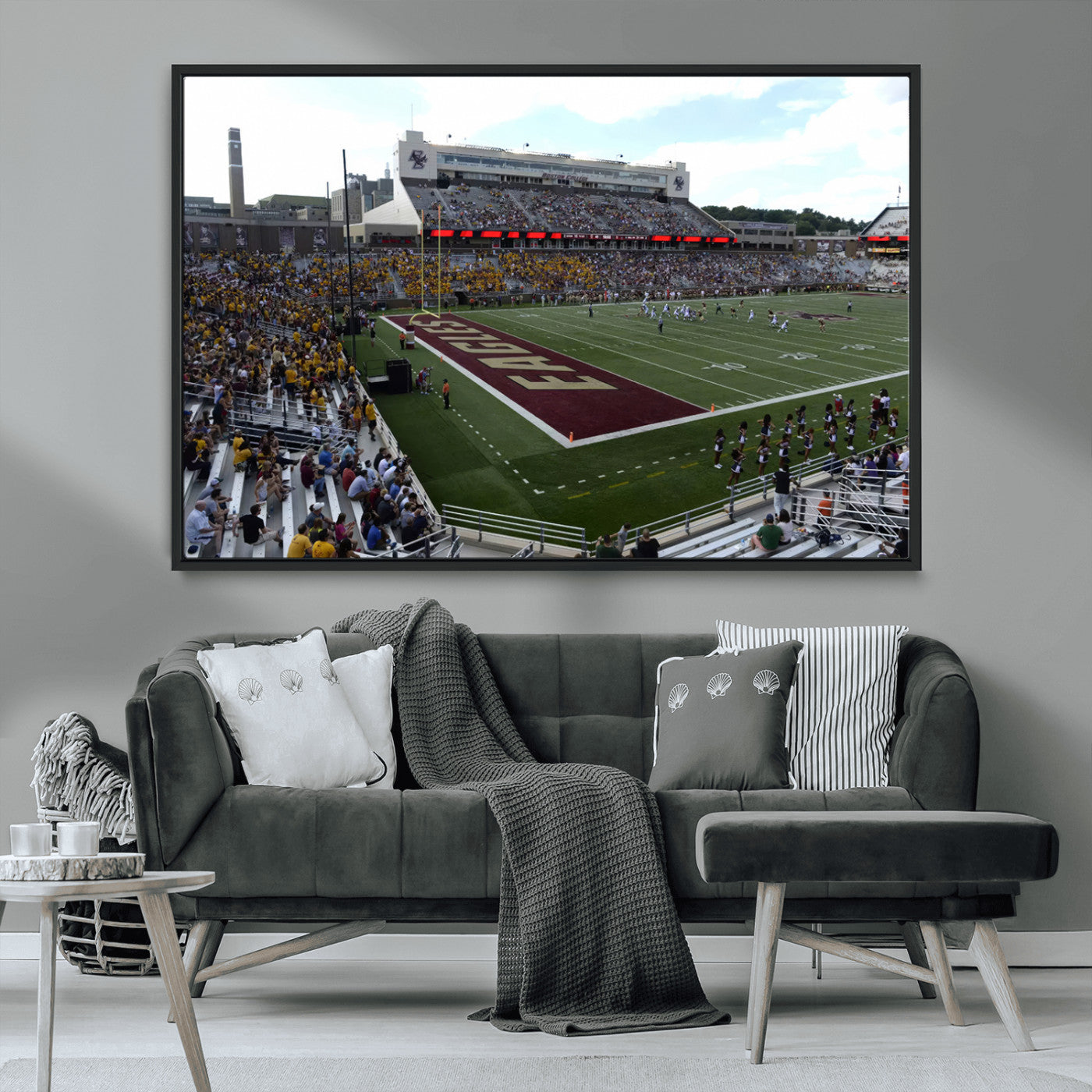 MGV-FC-36X24 - Boston College Eagles Football Team Print - Boston Alumni Stadium Wall Art Canvas Print