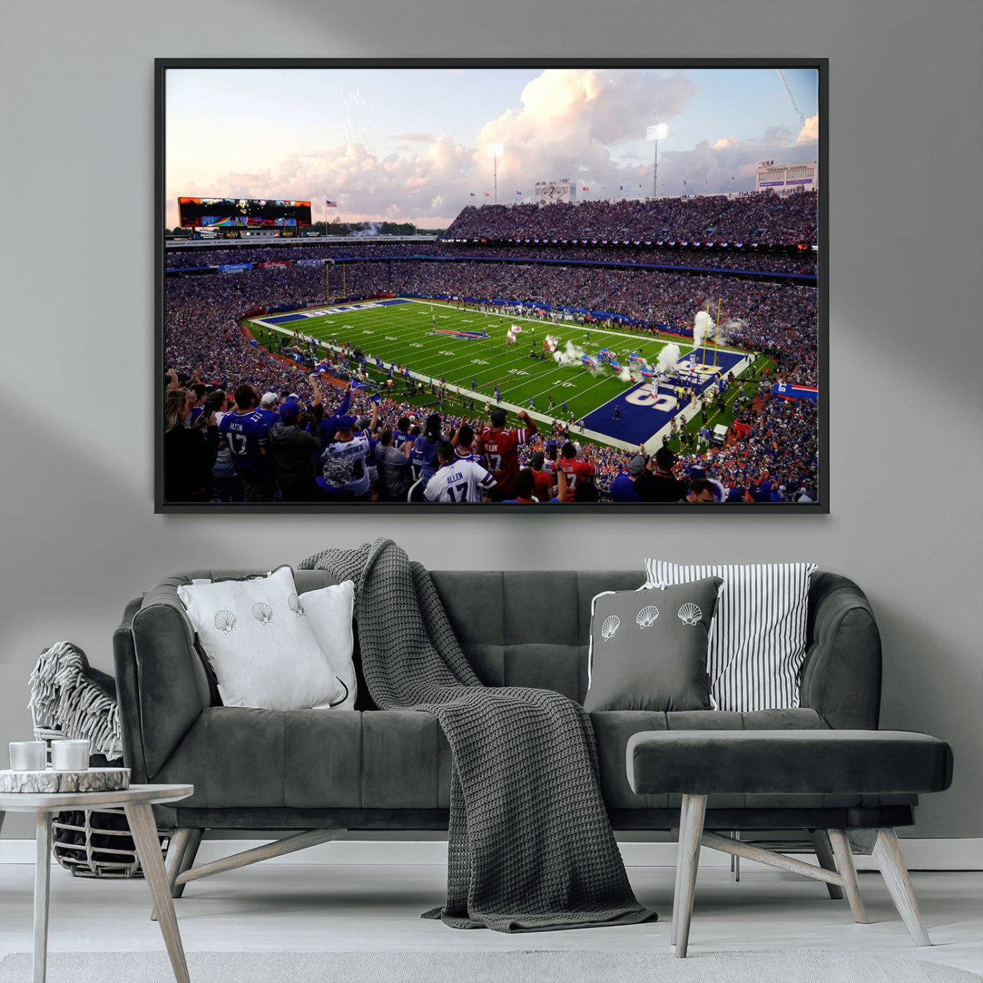 MGV-FC-36X24 - Buffalo Bills Football Team Print - Buffalo Highmark Stadium Wall Art Canvas Print