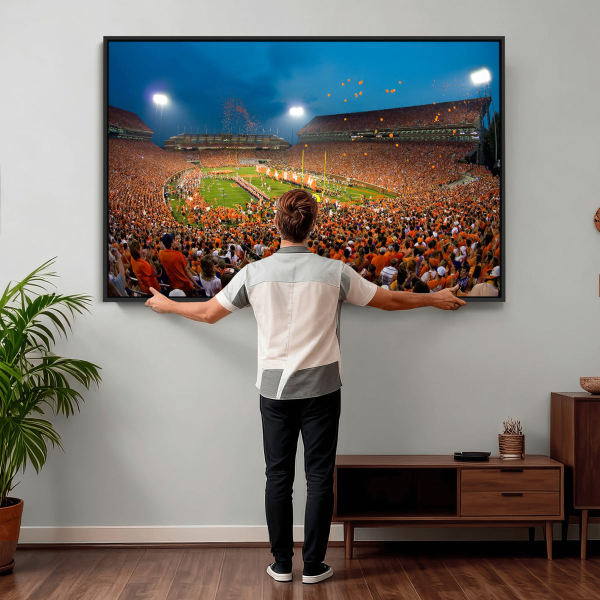 26196-MGV-CV-36X24 - Clemson University Tigers Football Team Print, Clemson