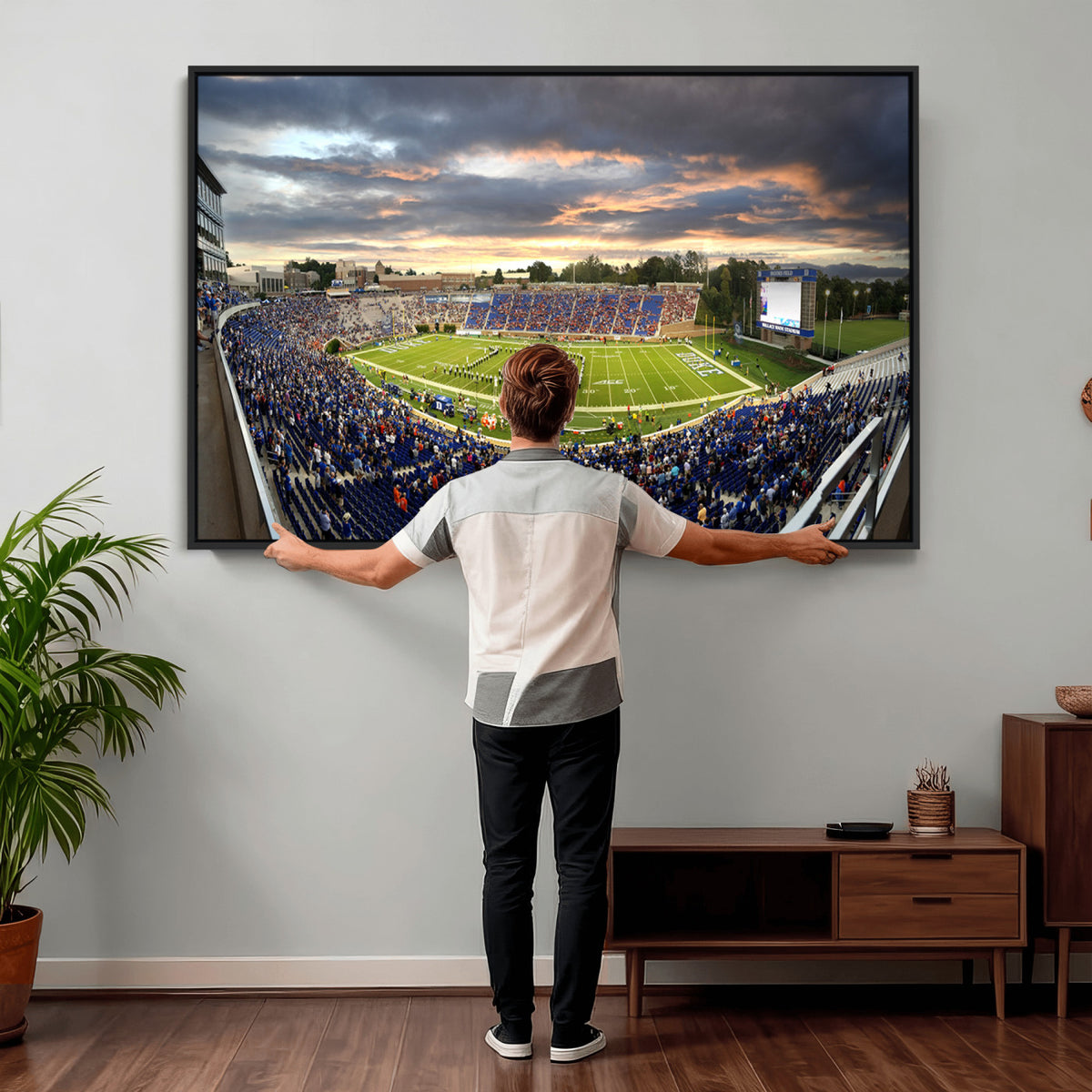 60433-MGV-CV-36X24 - Duke University Blue Devils Football Team Print, Durham