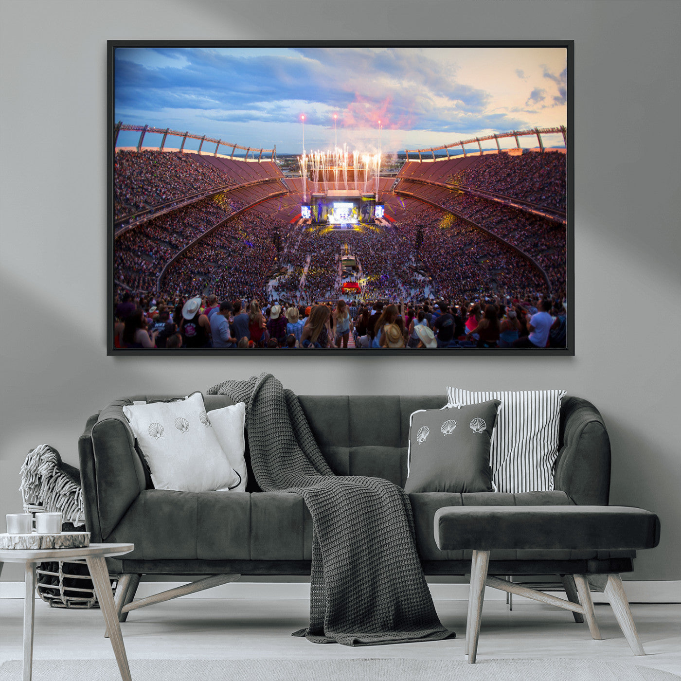 MGV-FC-36X24 - Denver Broncos Football Team Print Canvas- Empower Field at Mile High Stadium Wall Art Canvas Print