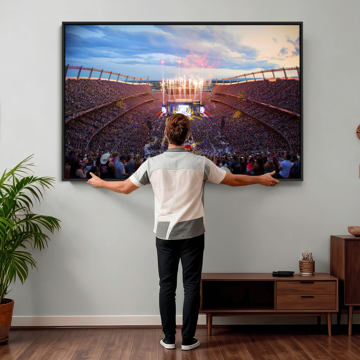 24689-MGV-CV-36X24 - Denver Broncos Football Team Print Canvas, Empower Field