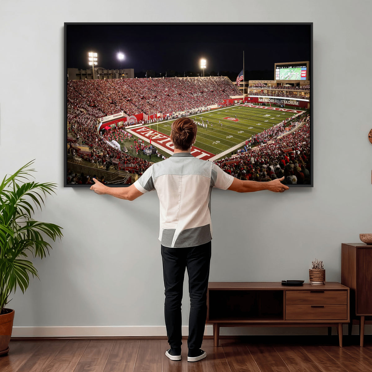 82748-MGV-CV-36X24 - Indiana University Hoosiers Football Team Print Canvas