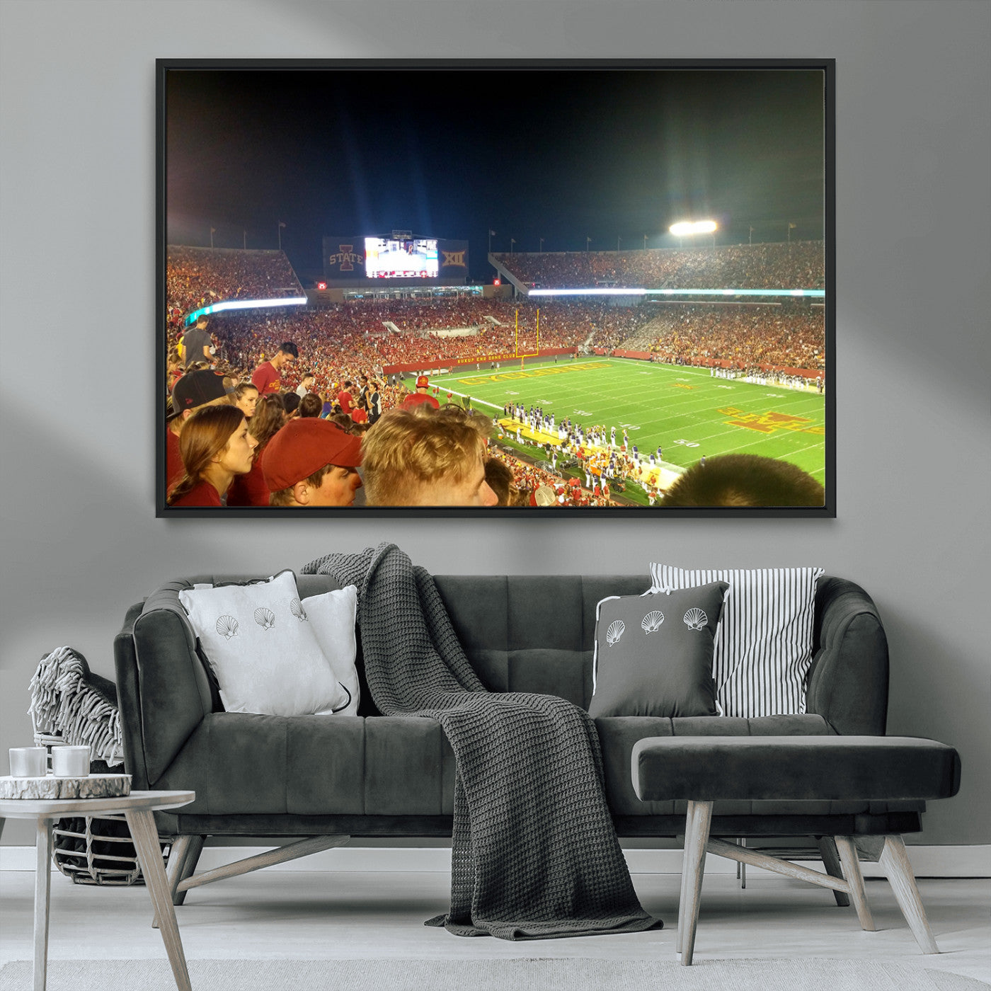 MGV-FC-36X24 - Iowa State University Cyclones Art Print, Football Team Print - Jack Trice Stadium Ames Wall Art