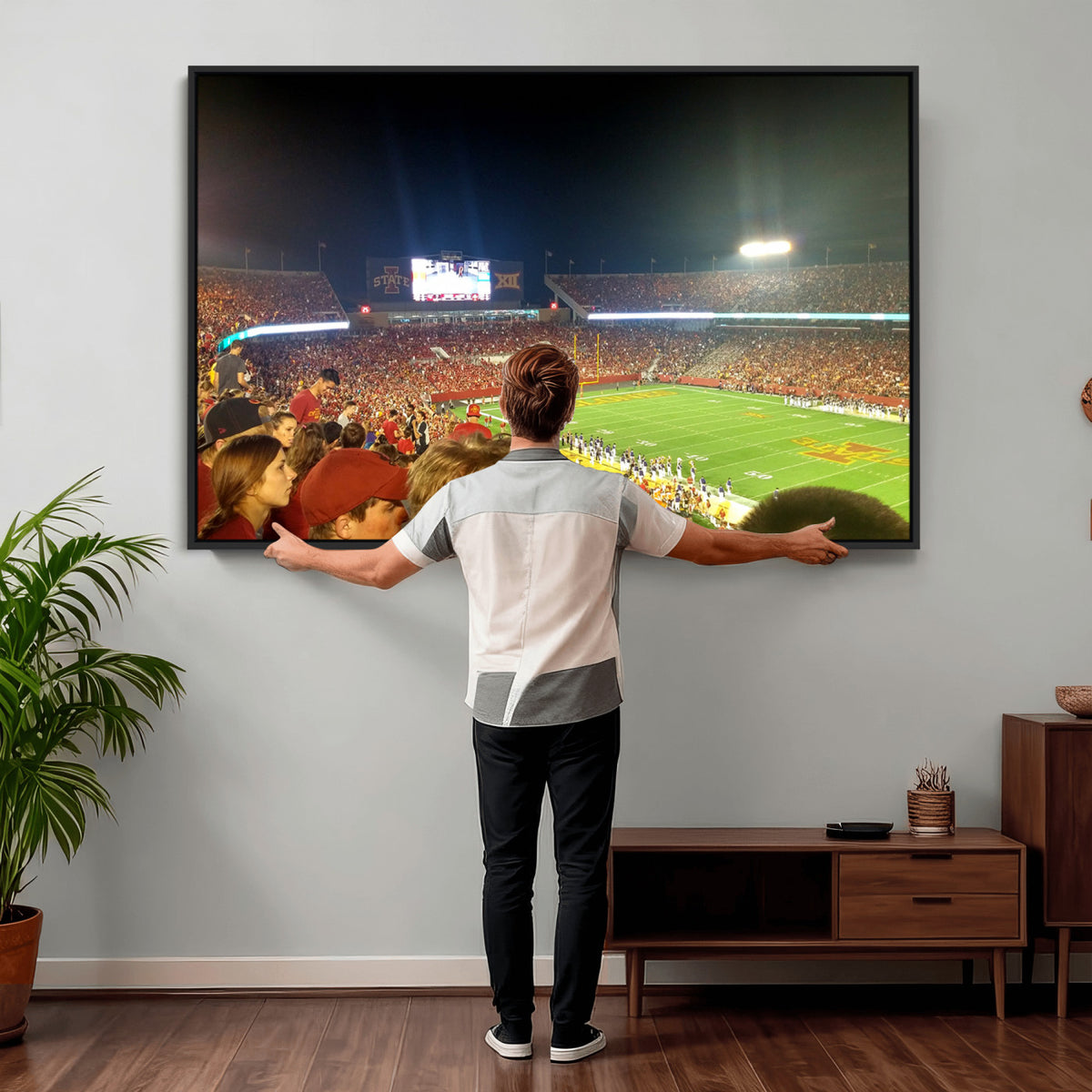 94319-MGV-CV-36X24 - Iowa State University Cyclones Art Print, Jack Trice Stadium Ames